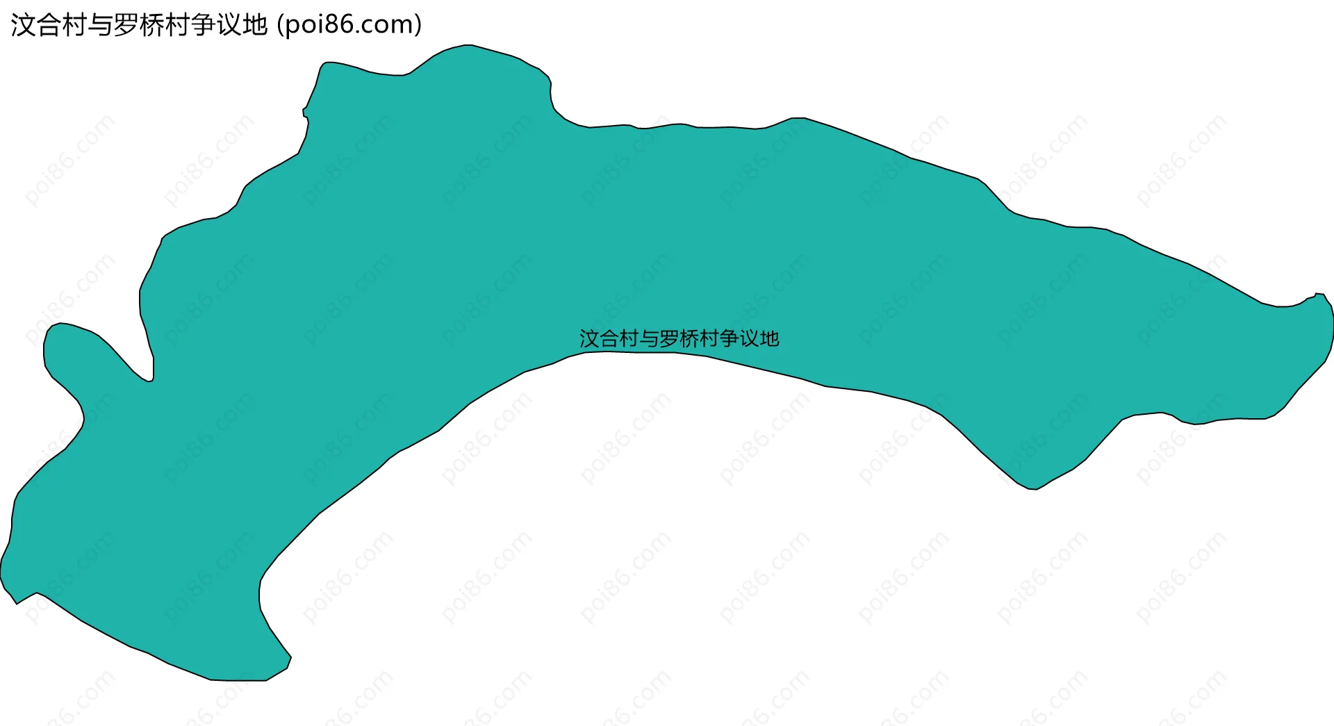 汶合村与罗桥村争议地边界地图