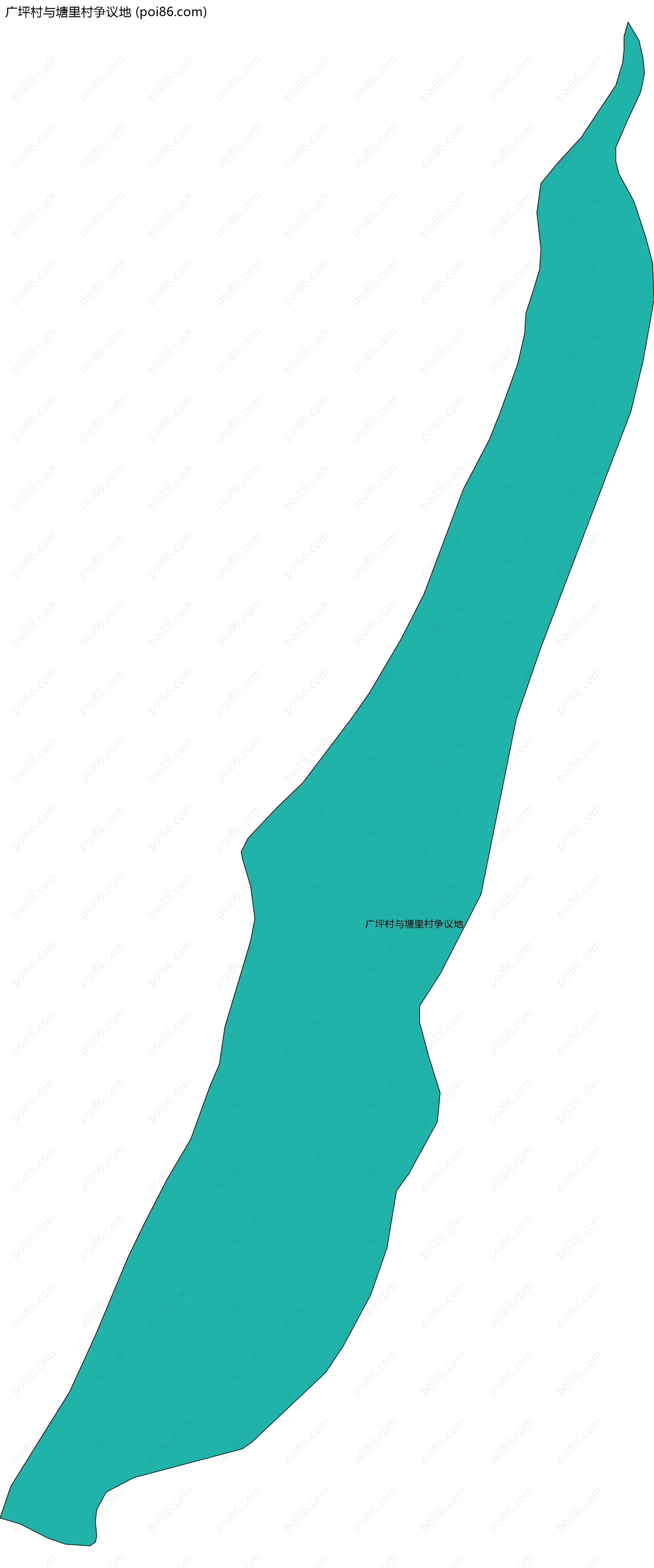 广坪村与塘里村争议地边界地图