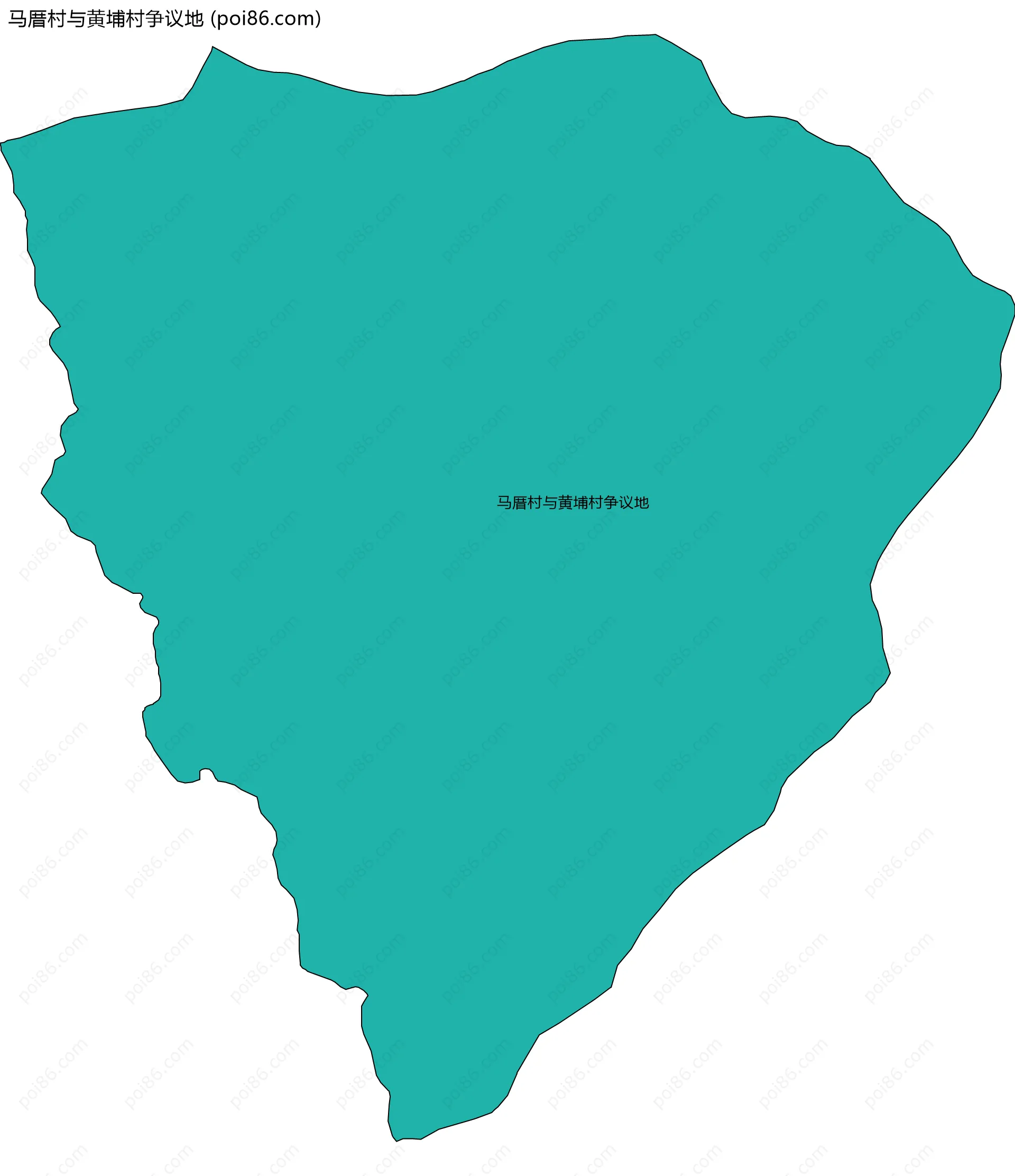 马厝村与黄埔村争议地边界地图