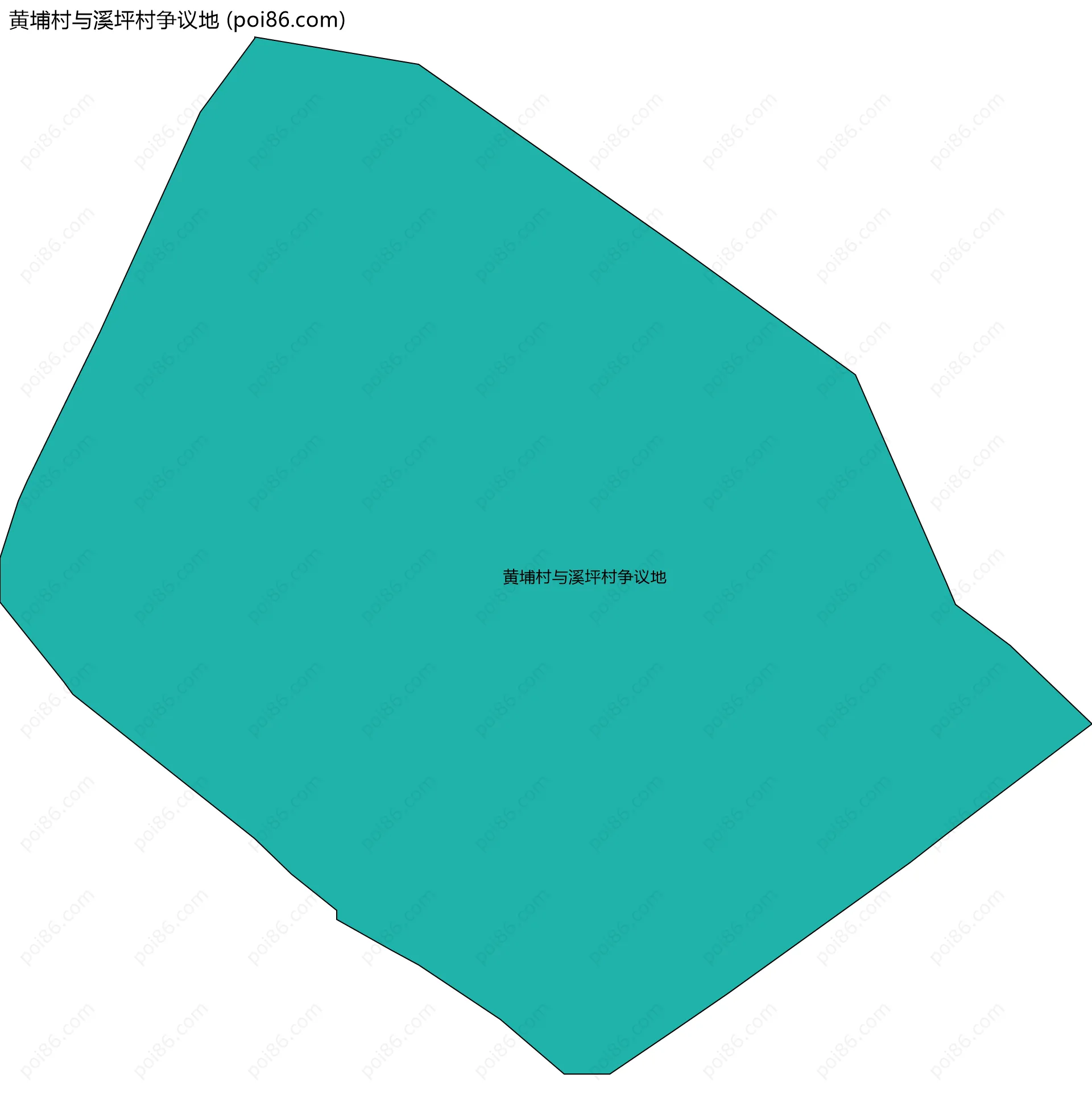 黄埔村与溪坪村争议地边界地图