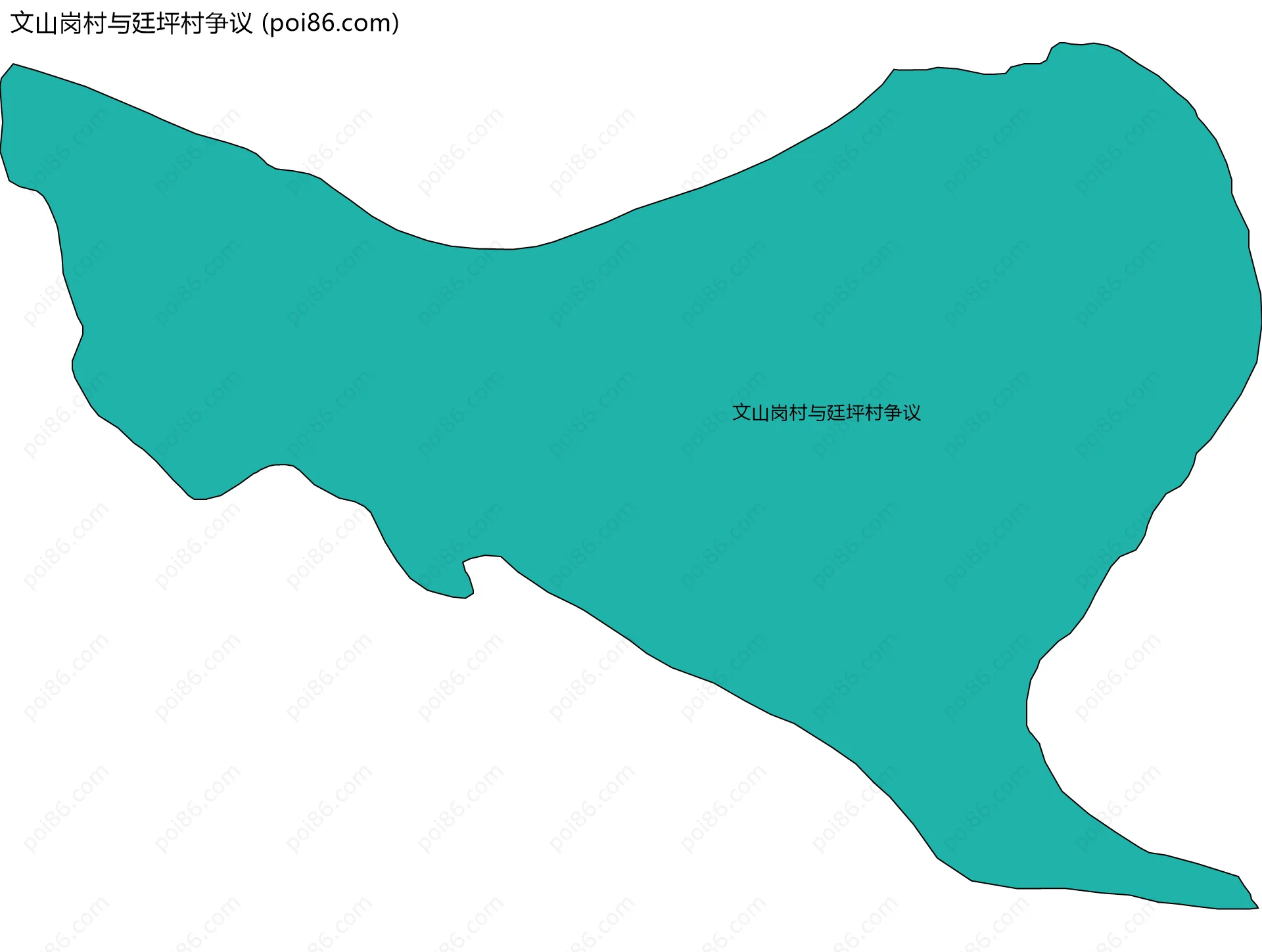 文山岗村与廷坪村争议边界地图