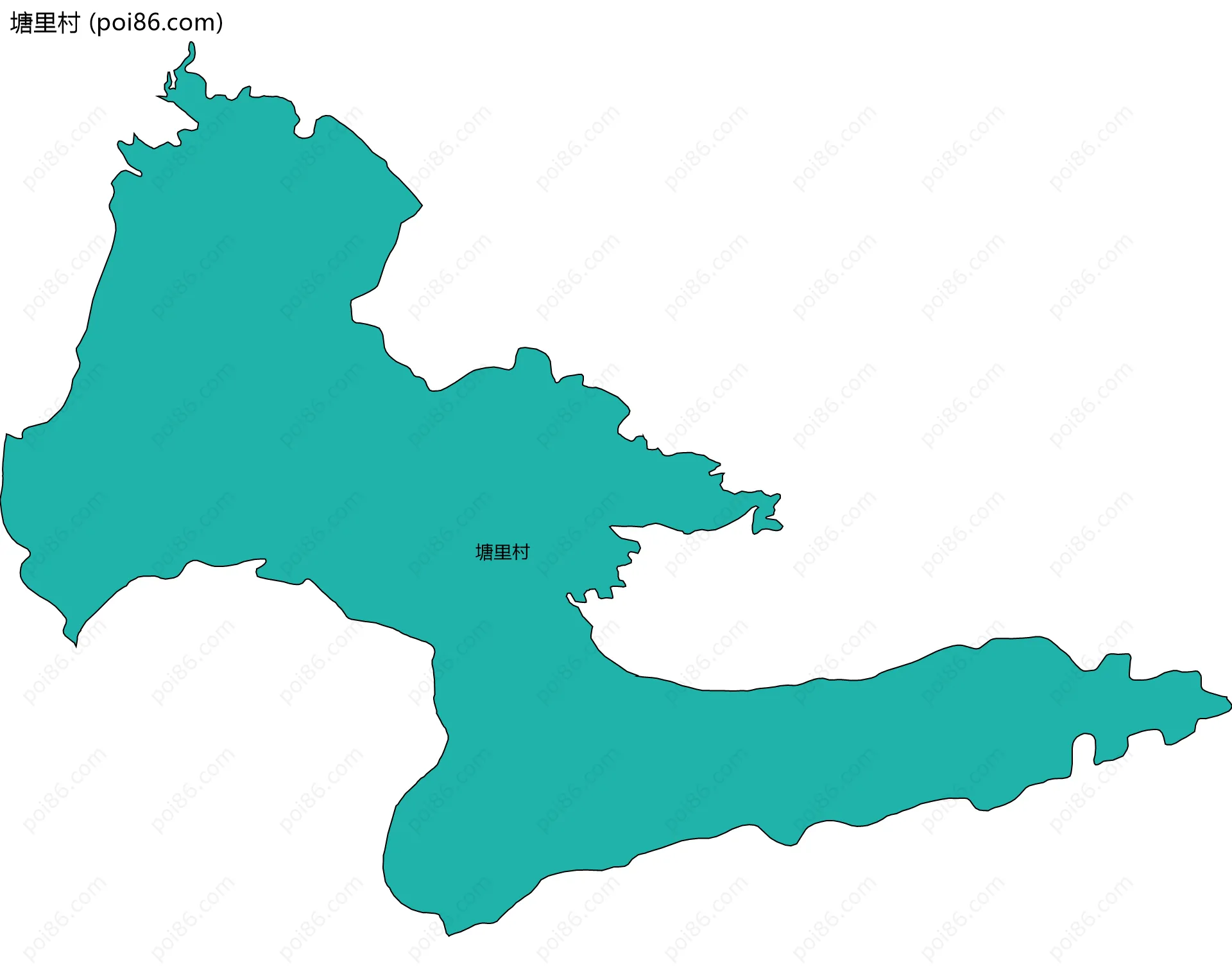 塘里村边界地图