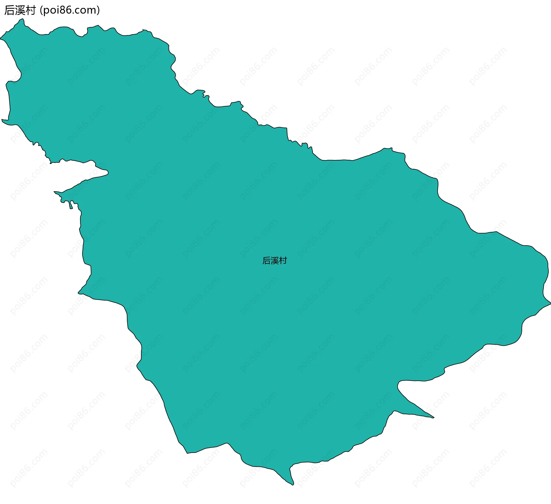 后溪村边界地图