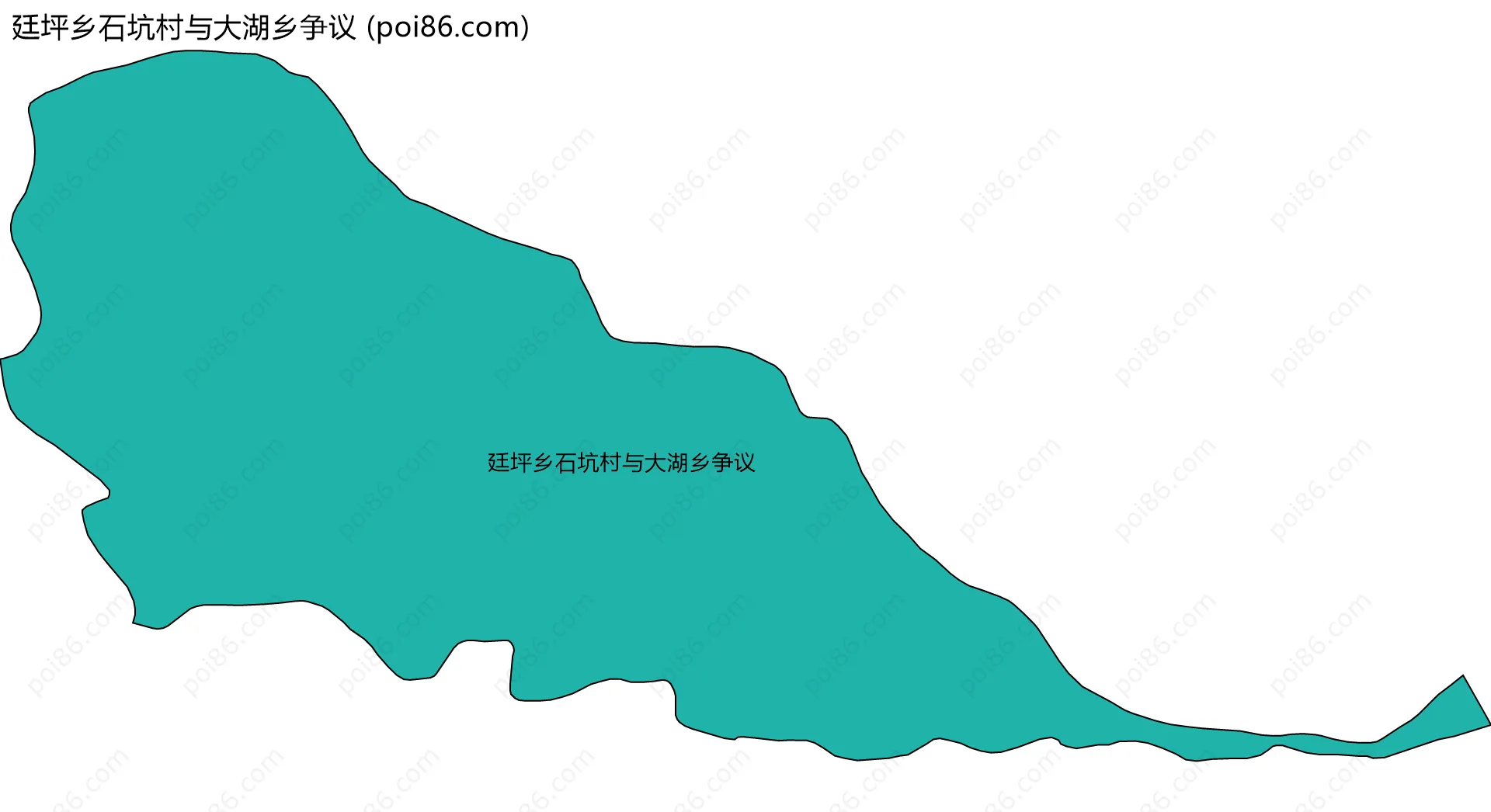 廷坪乡石坑村与大湖乡争议边界地图