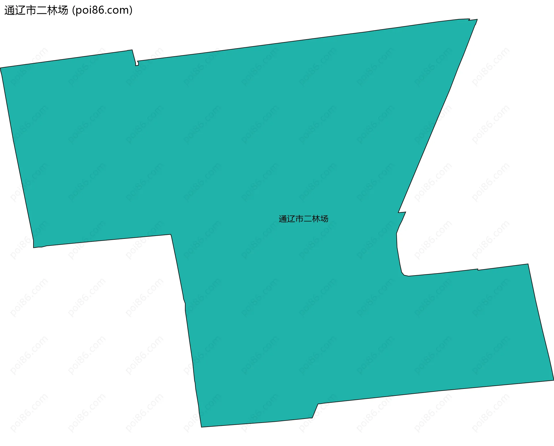 通辽市二林场边界地图