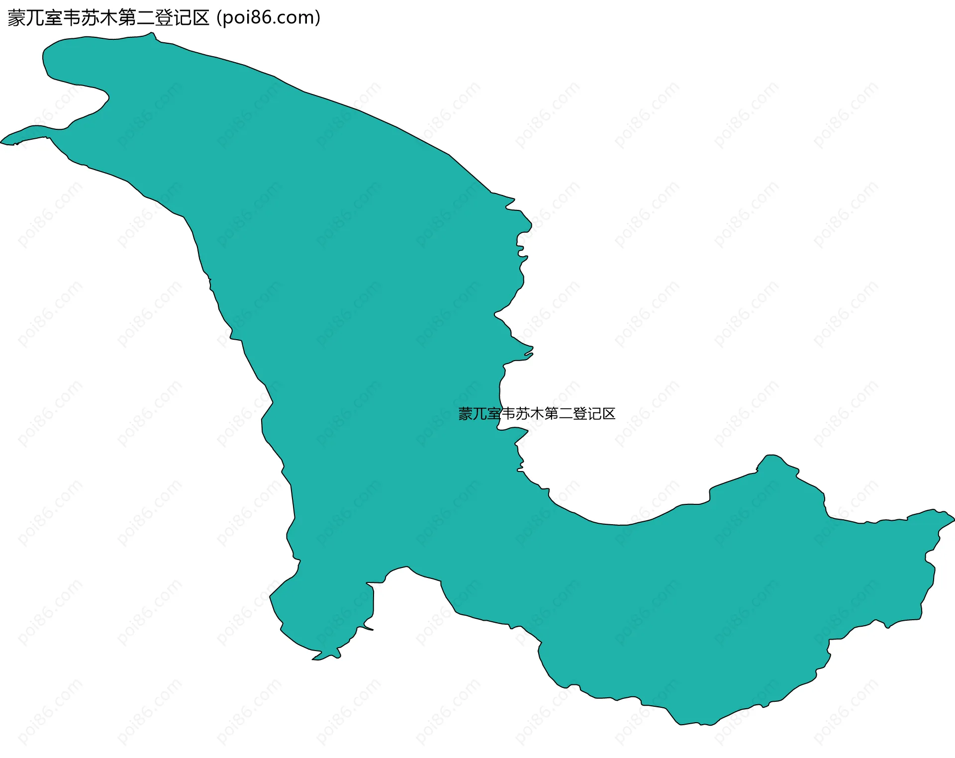 蒙兀室韦苏木第二登记区边界地图
