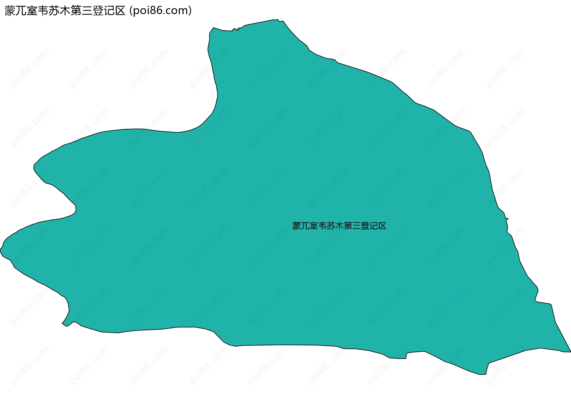 蒙兀室韦苏木第三登记区边界地图