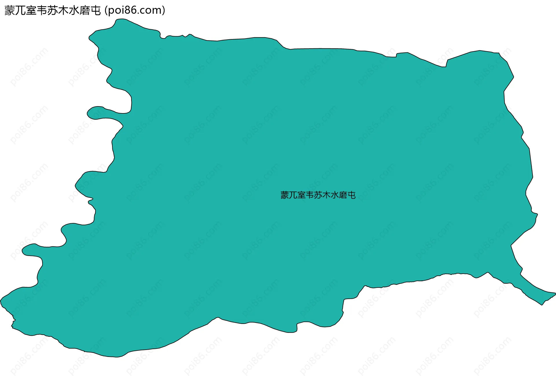蒙兀室韦苏木水磨屯边界地图