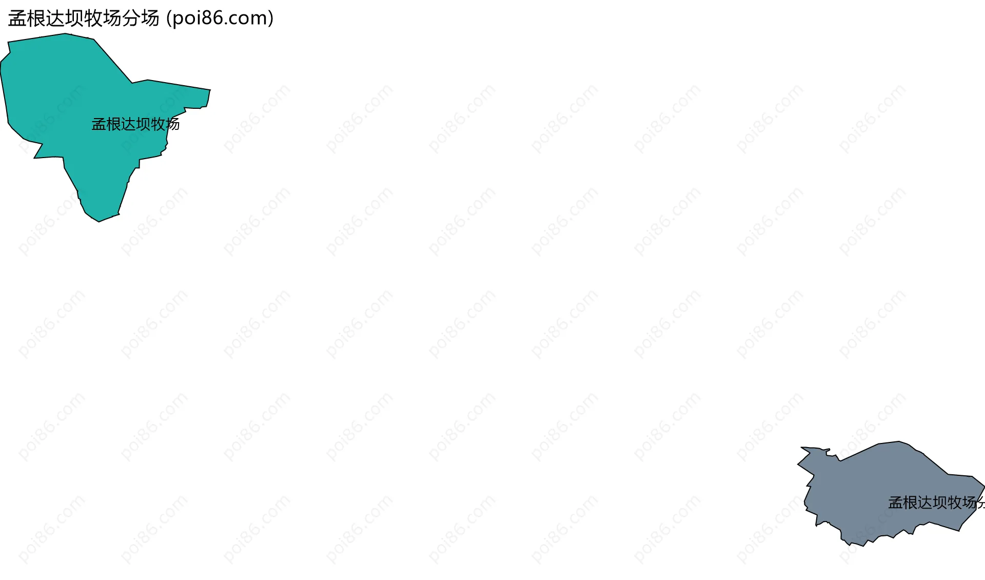 孟根达坝牧场分场边界地图(五级行政区划)