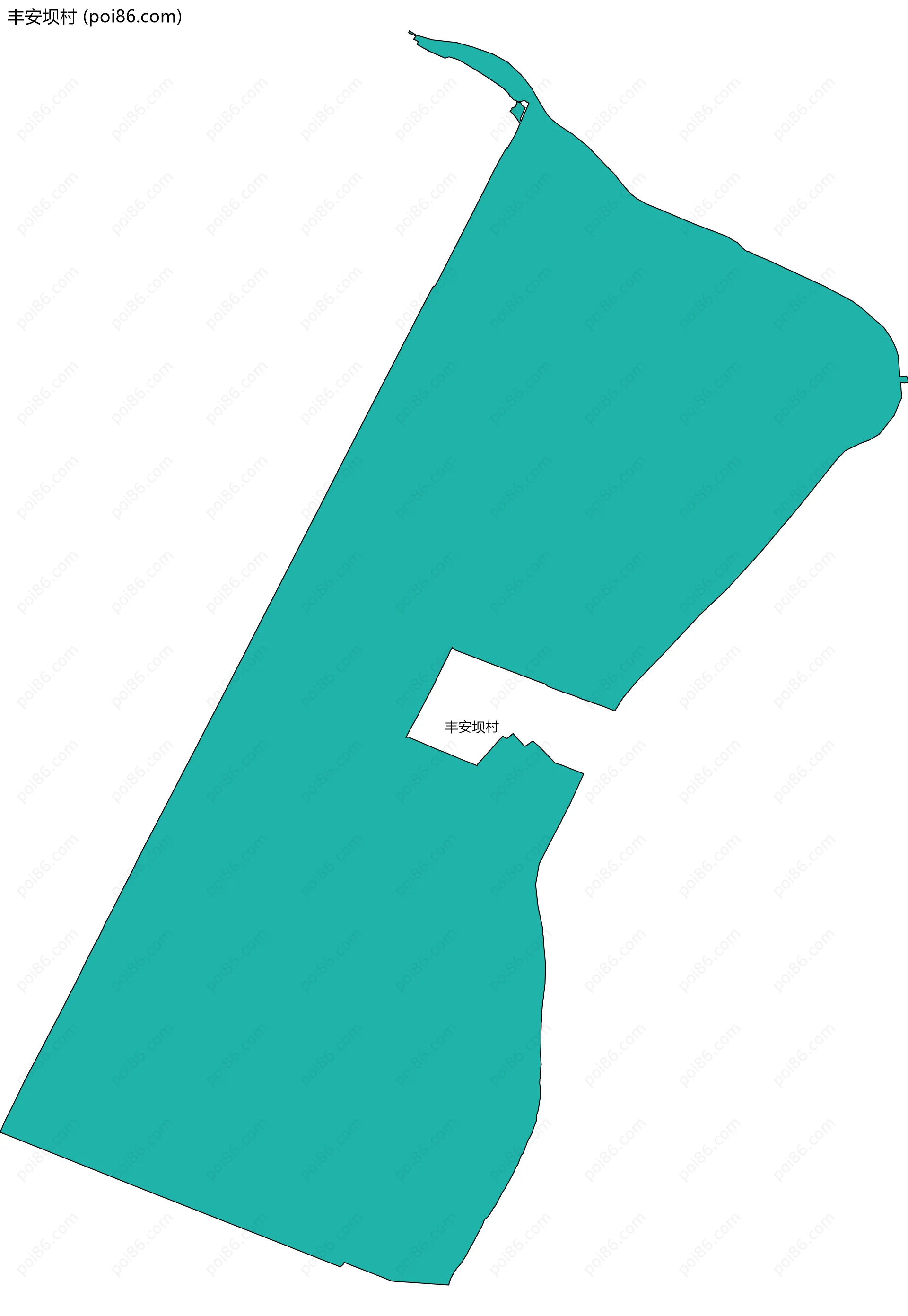 丰安坝村边界地图