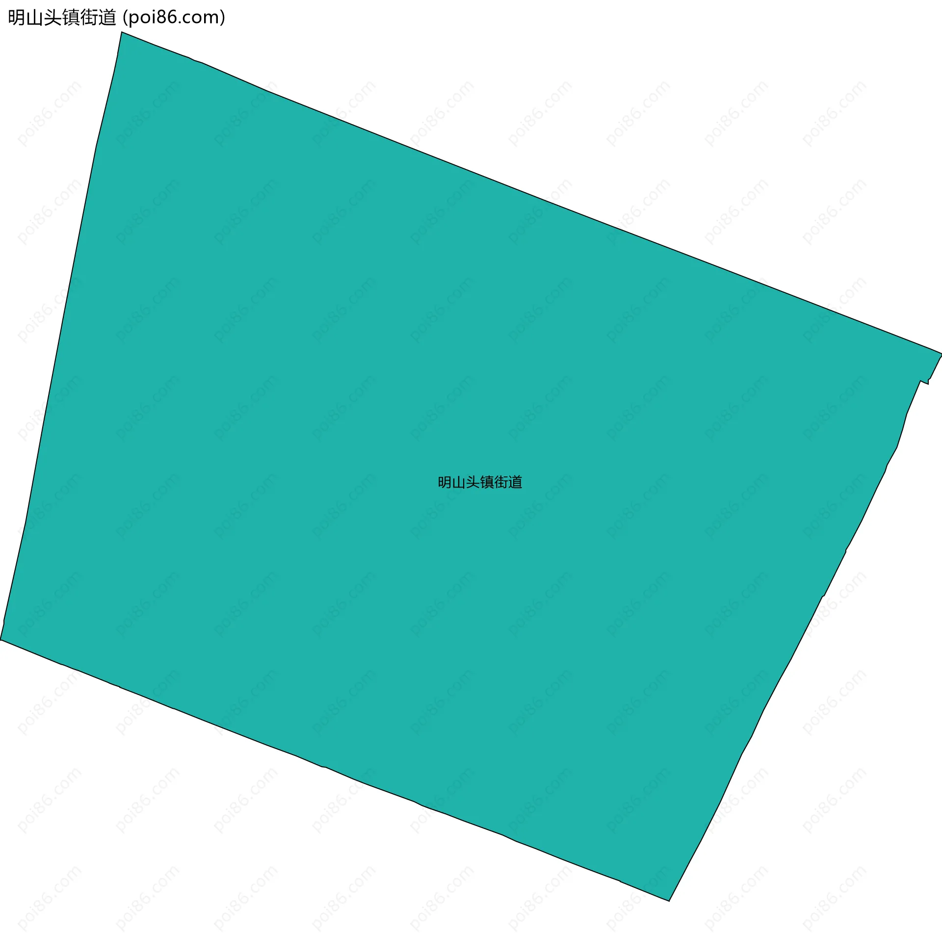 明山头镇街道边界地图