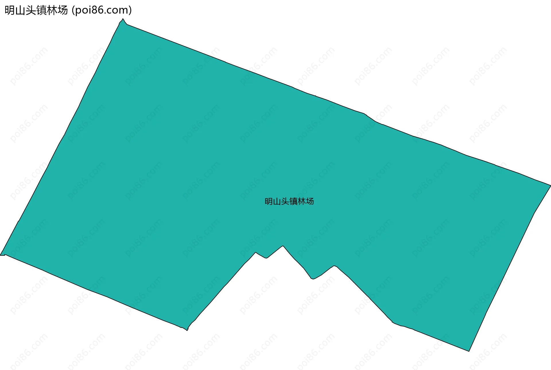 明山头镇林场边界地图