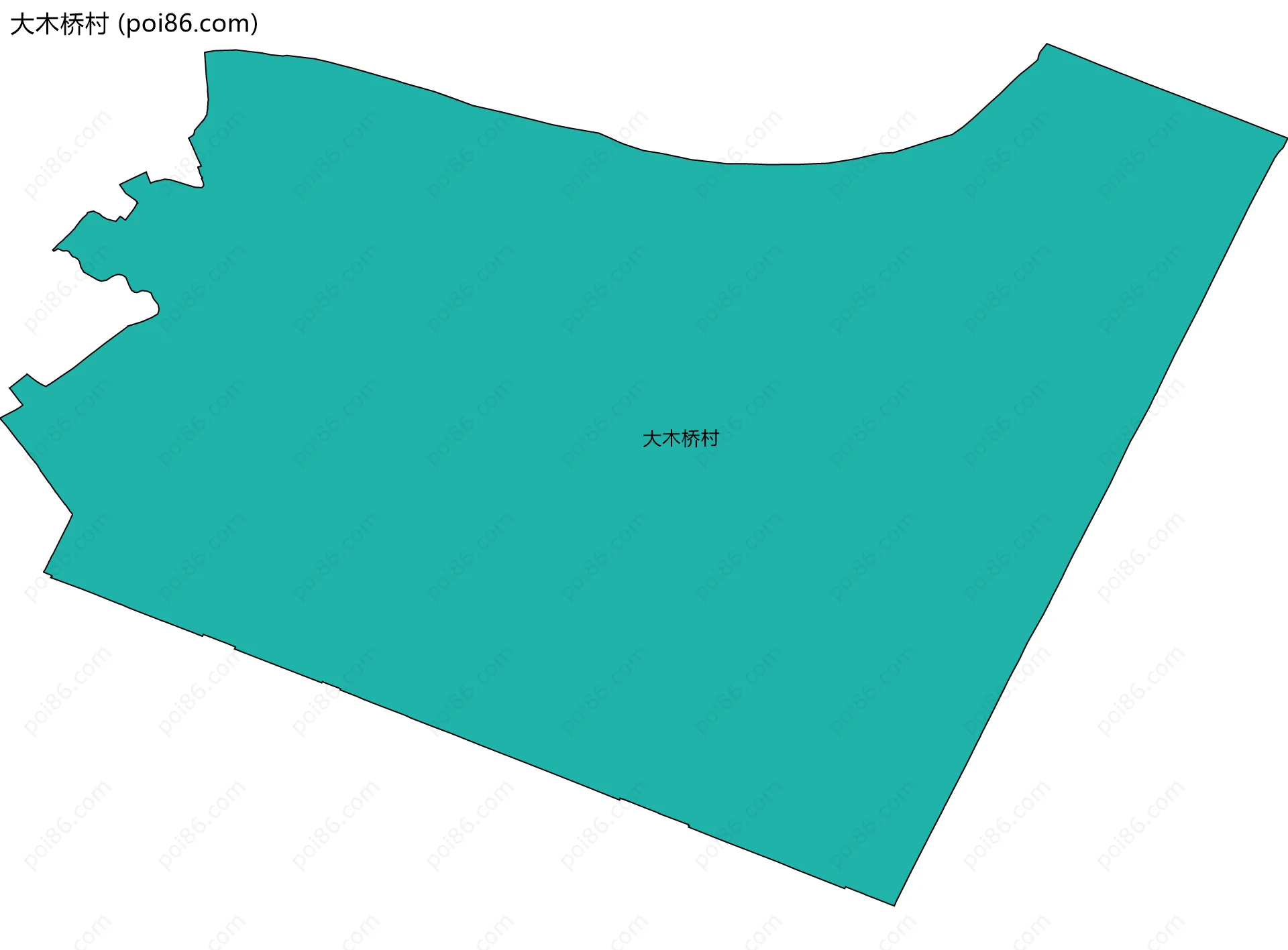 大木桥村边界地图
