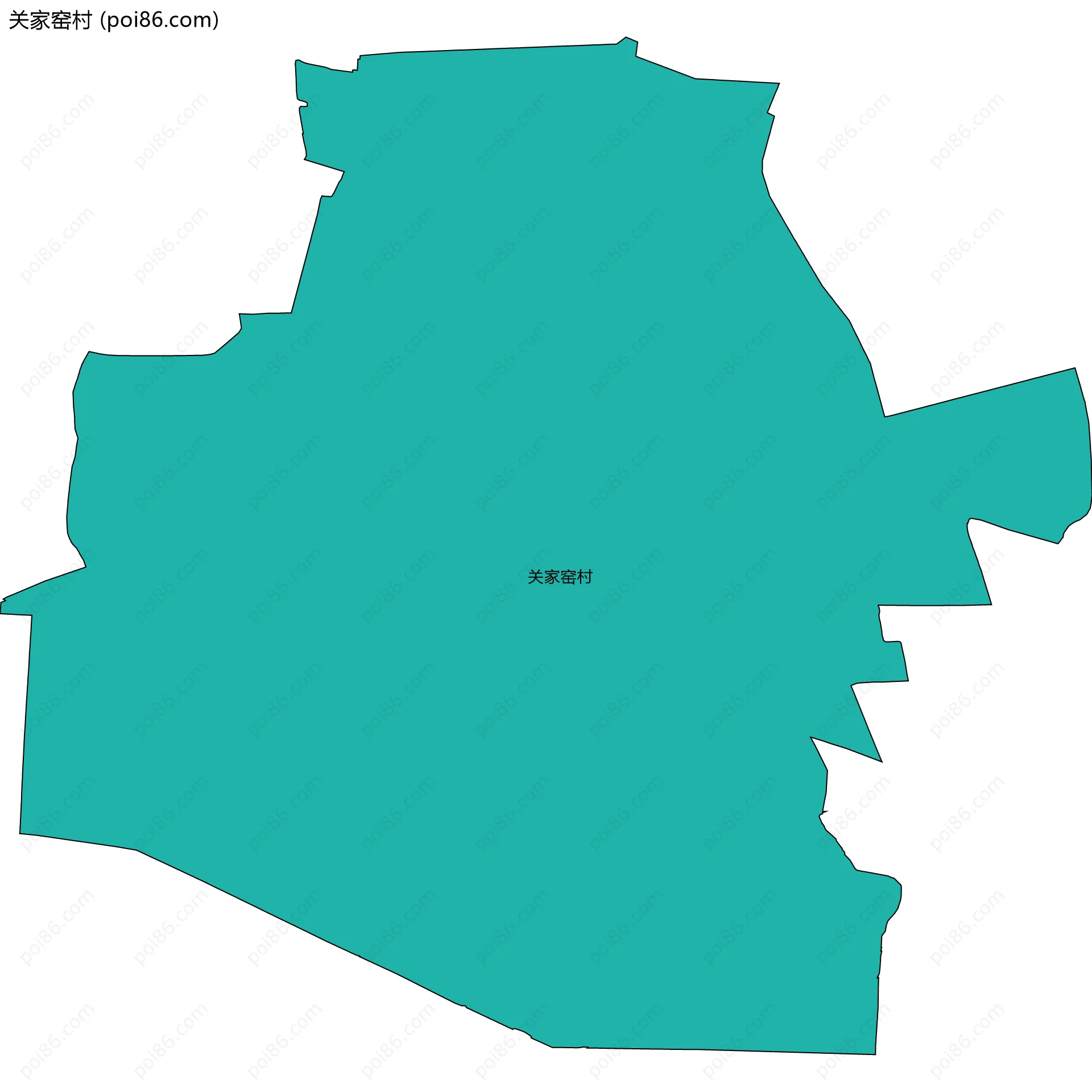 关家窑村边界地图