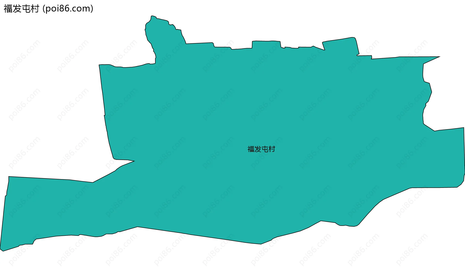 福发屯村边界地图