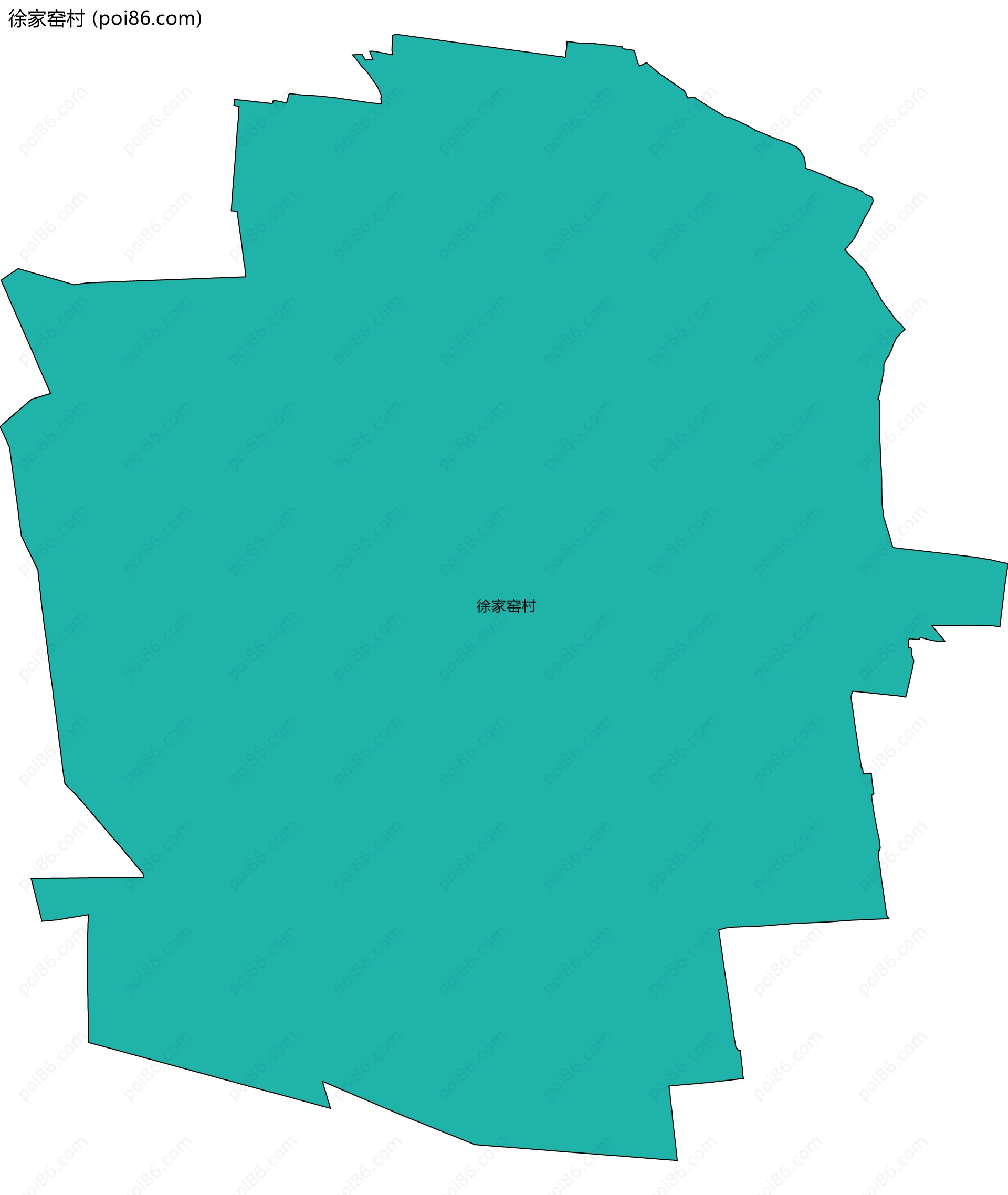 徐家窑村边界地图