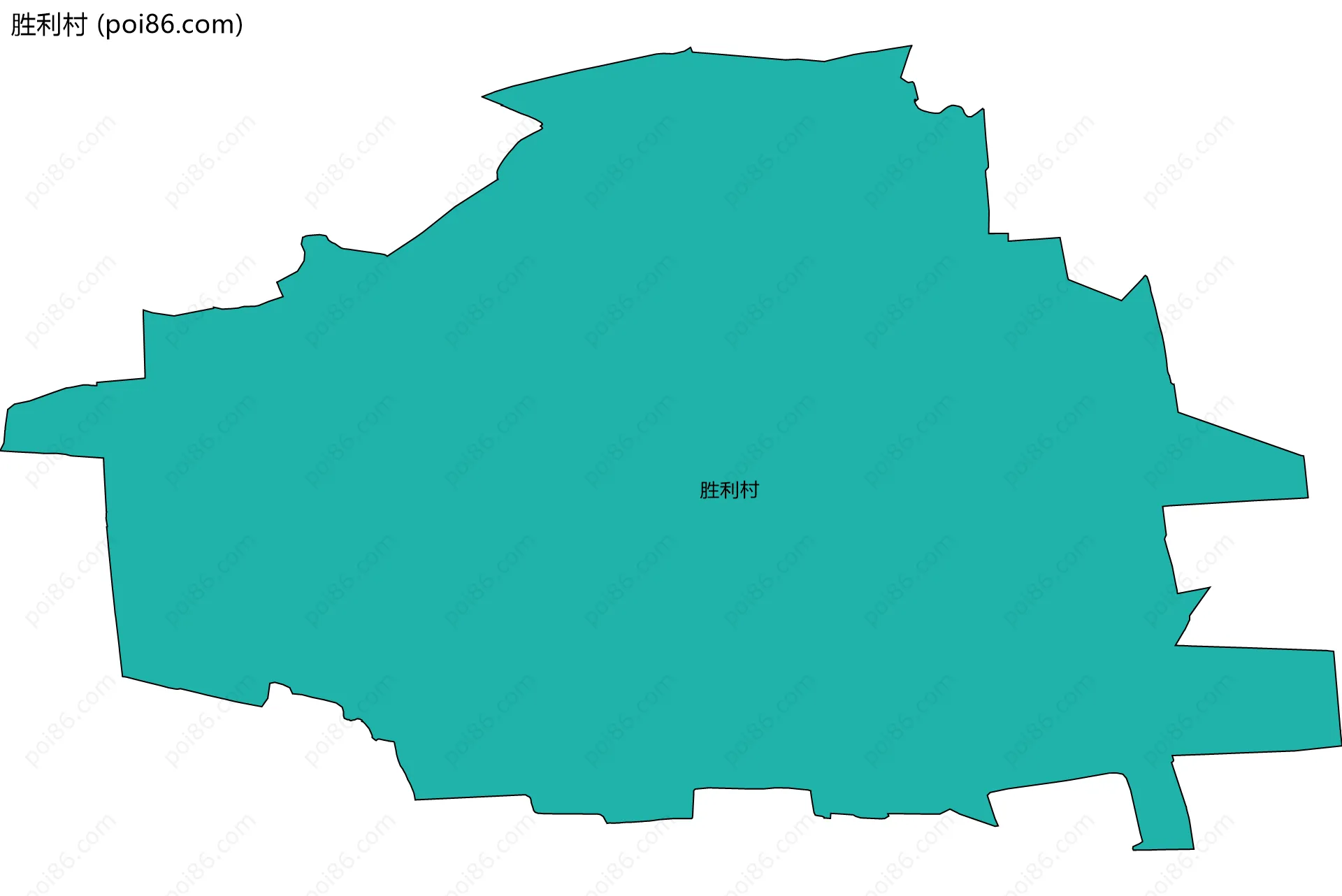 胜利村边界地图