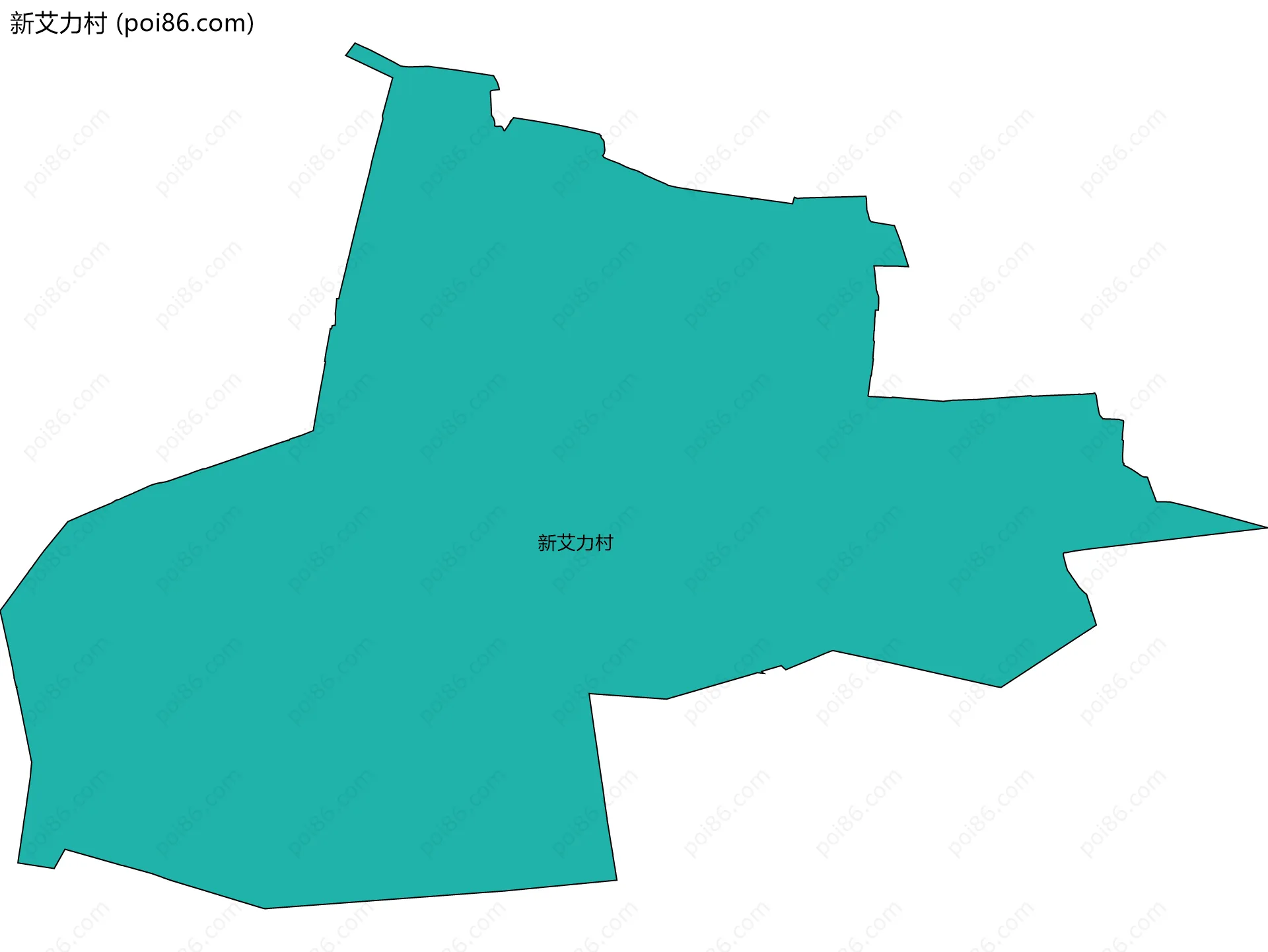 新艾力村边界地图