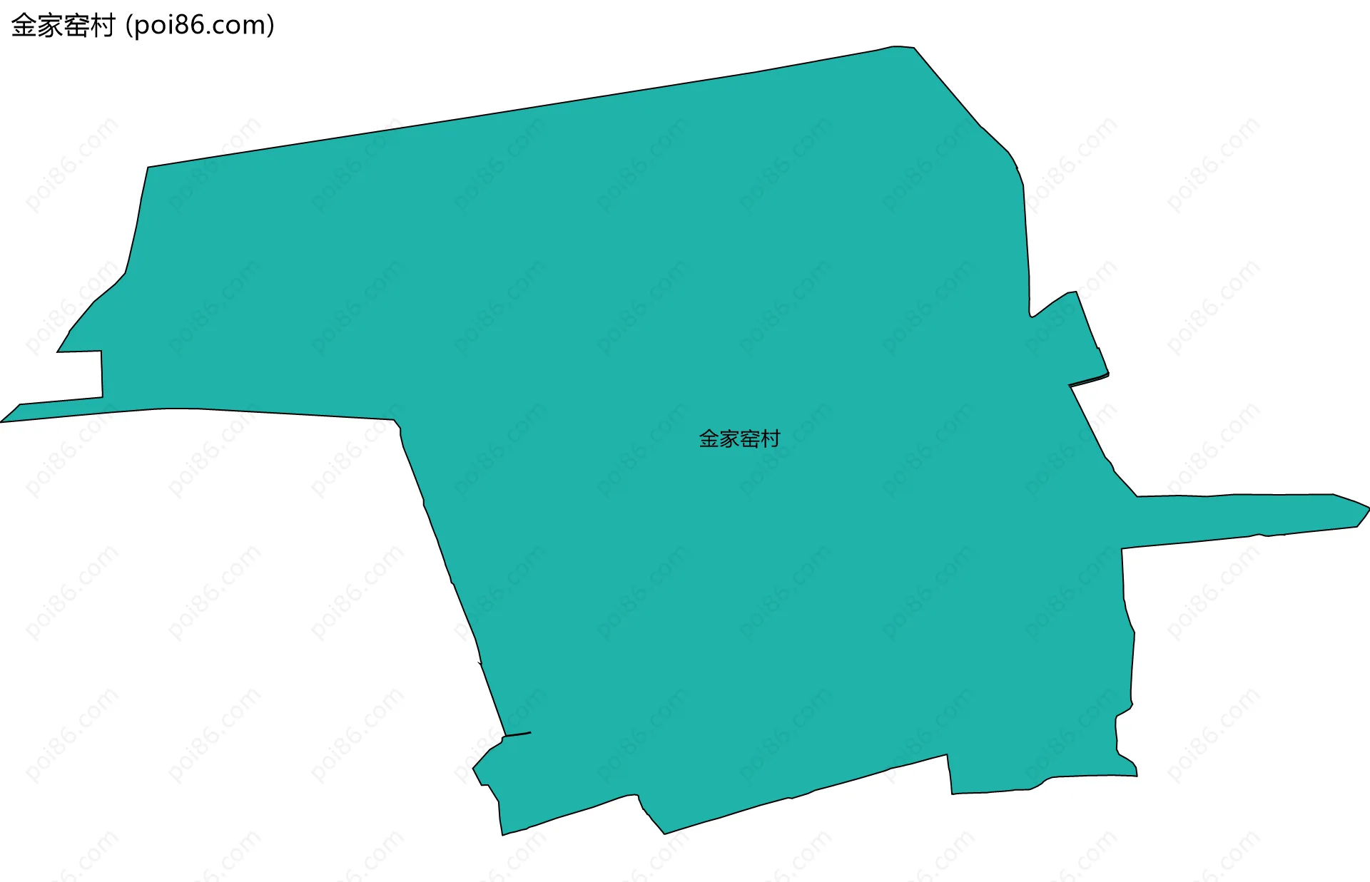 金家窑村边界地图