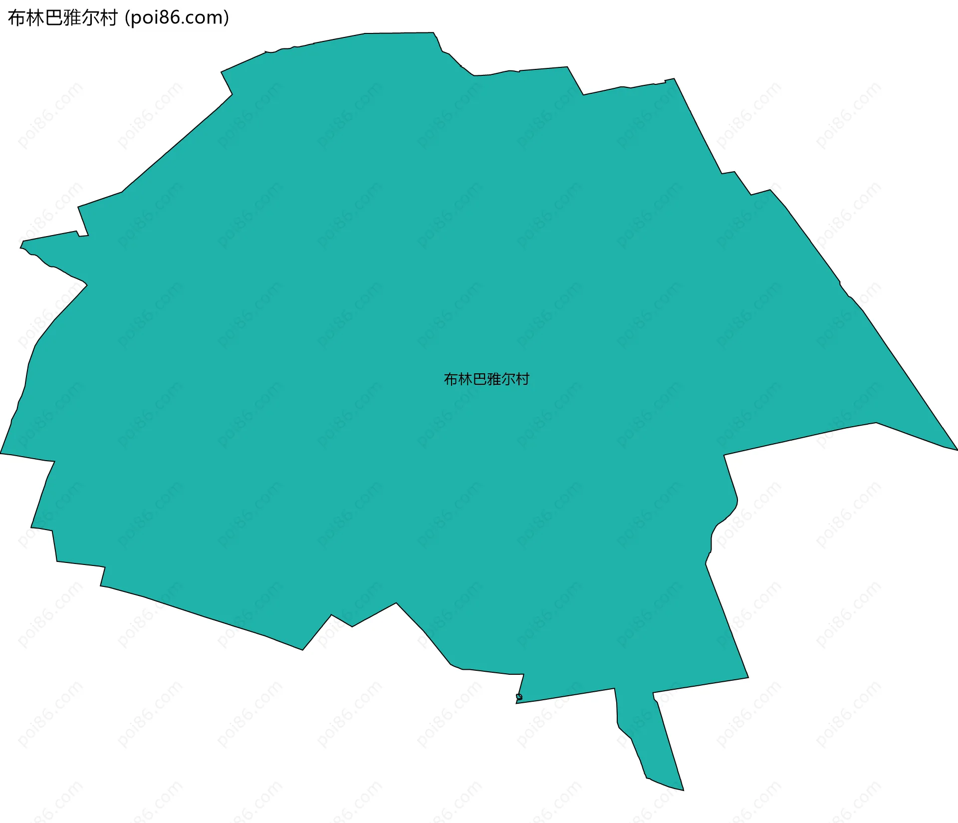 布林巴雅尔村边界地图