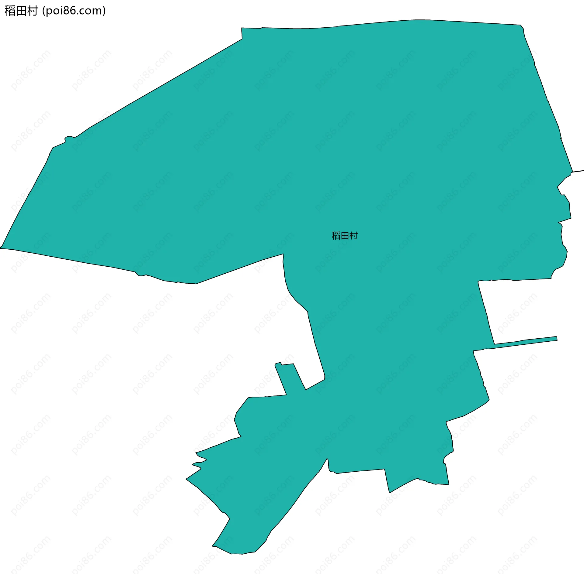 稻田村边界地图