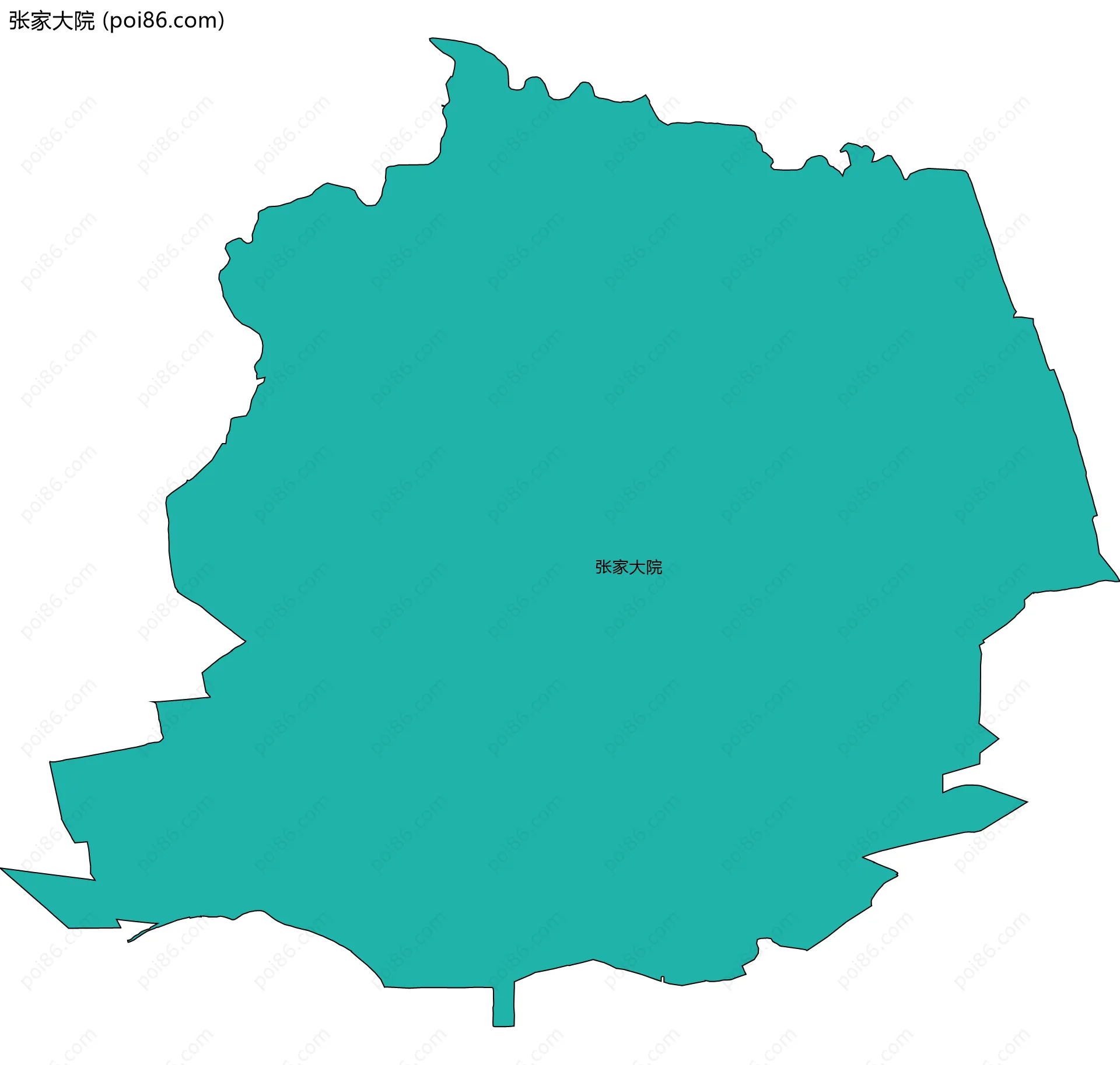 张家大院边界地图