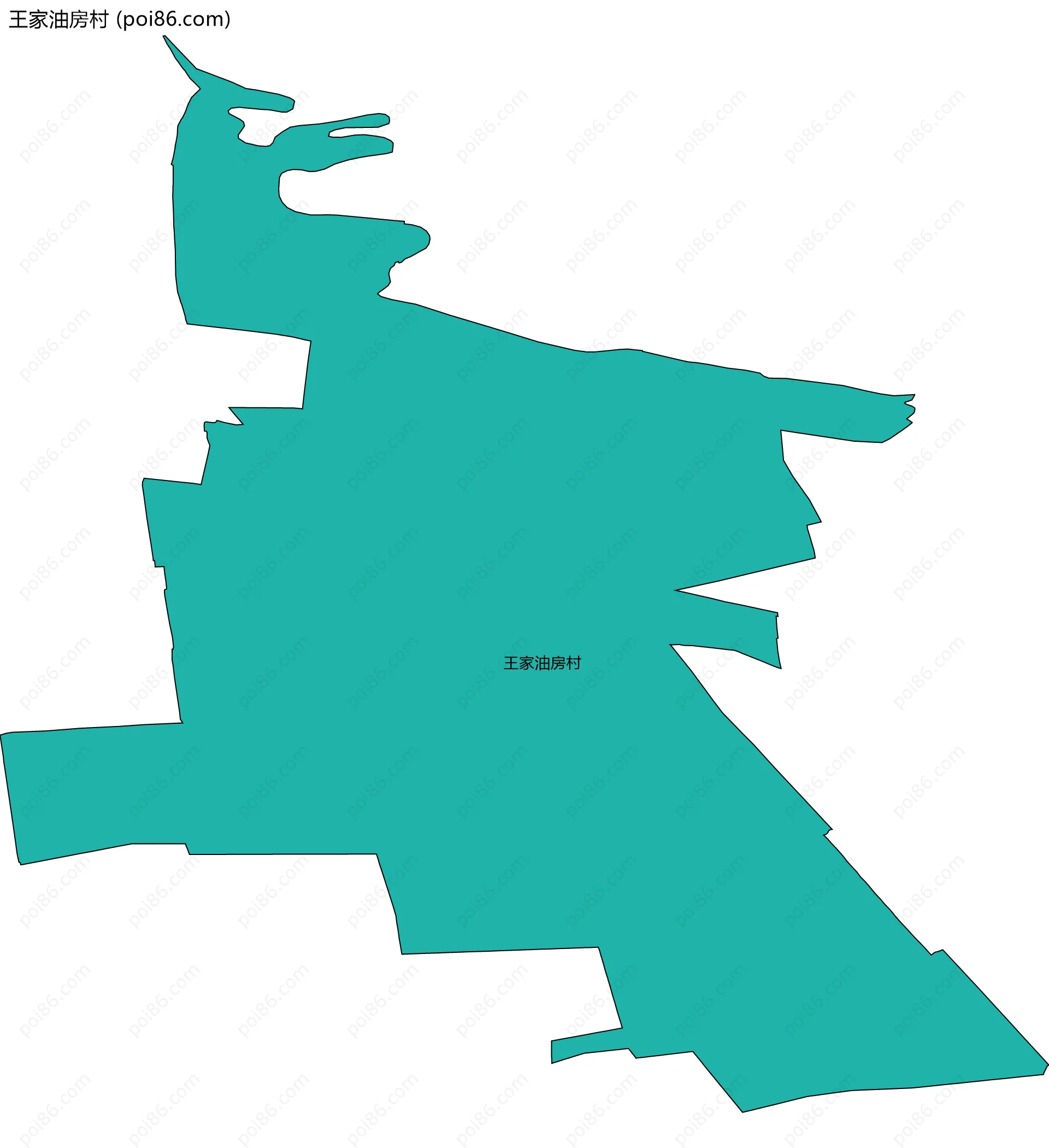 王家油房村边界地图