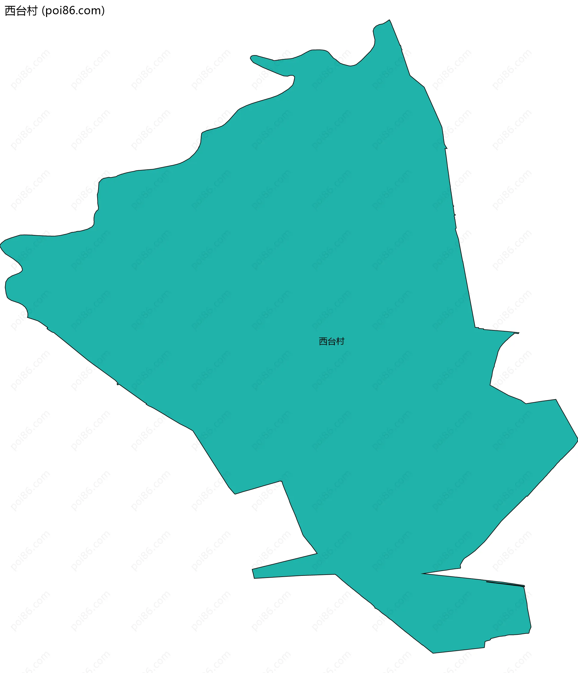 西台村边界地图