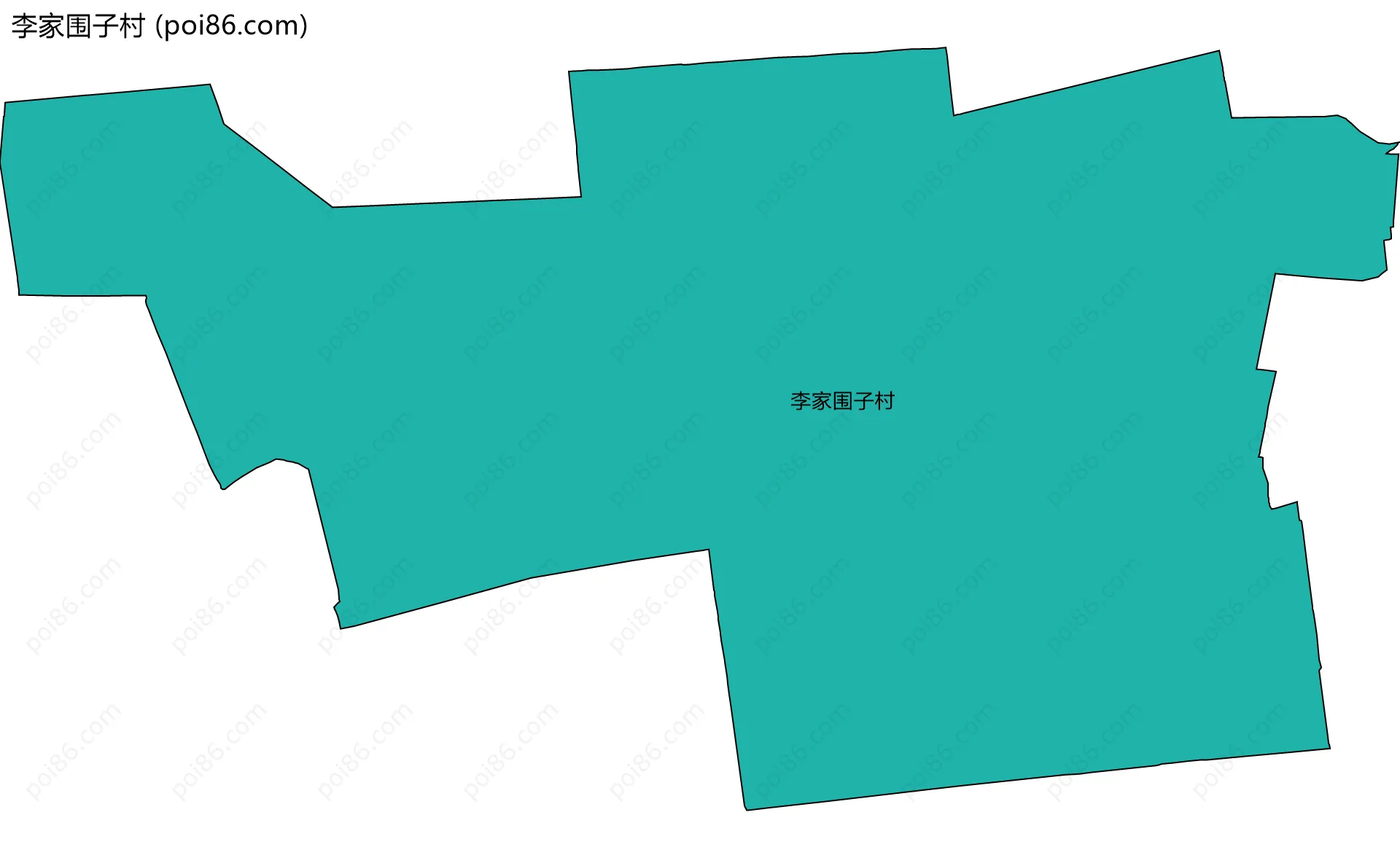 李家围子村边界地图