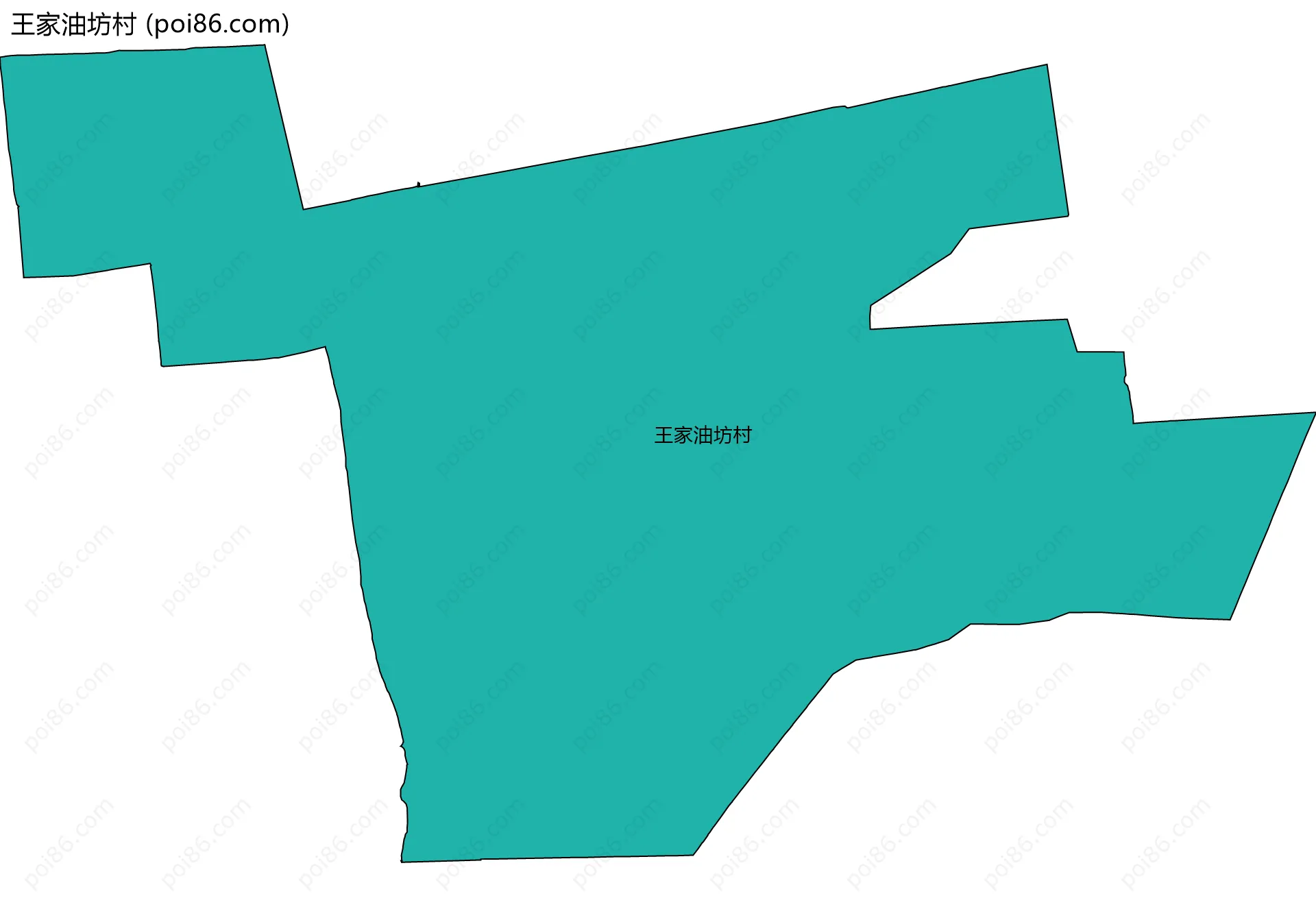 王家油坊村边界地图