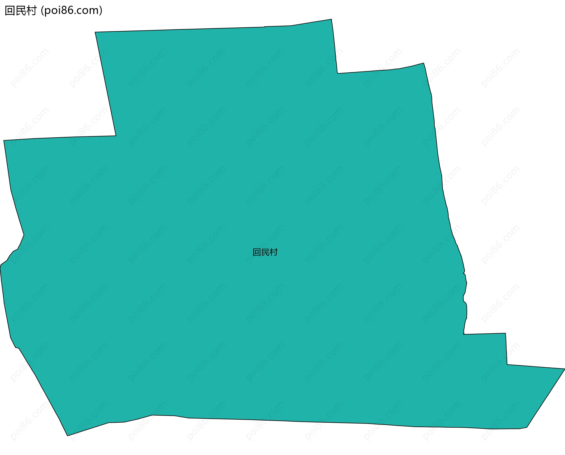 回民村边界地图