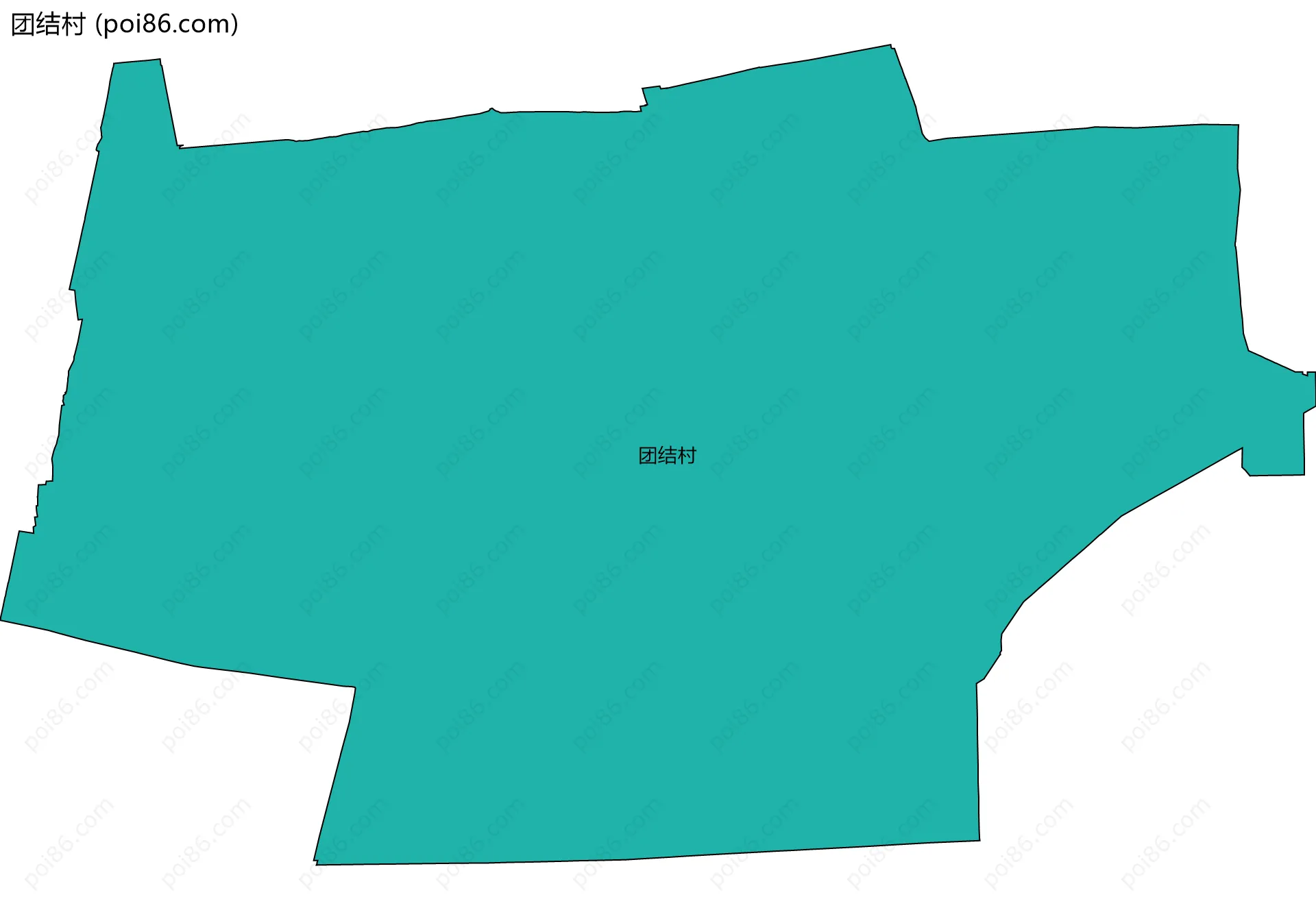 团结村边界地图