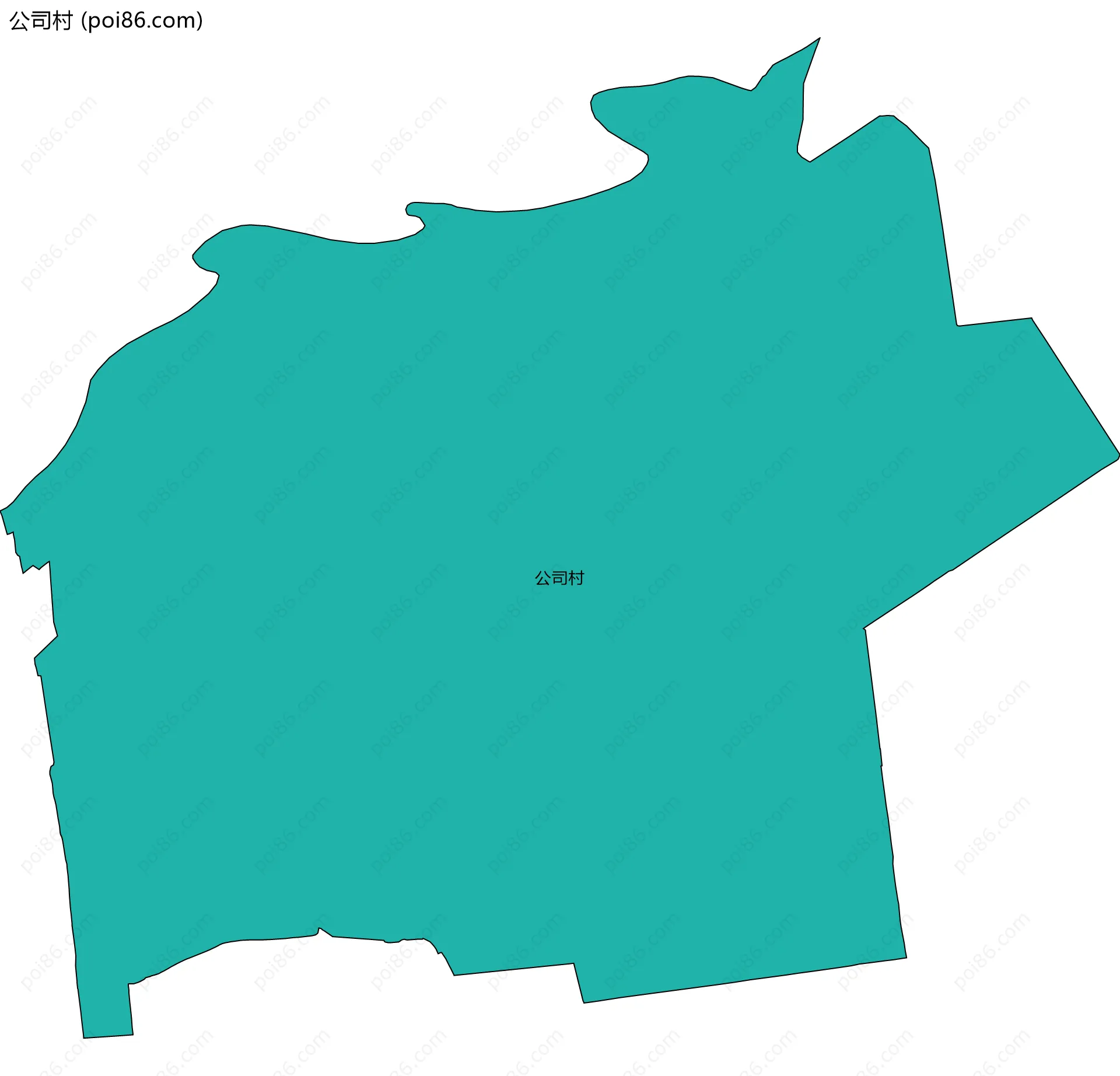 公司村边界地图