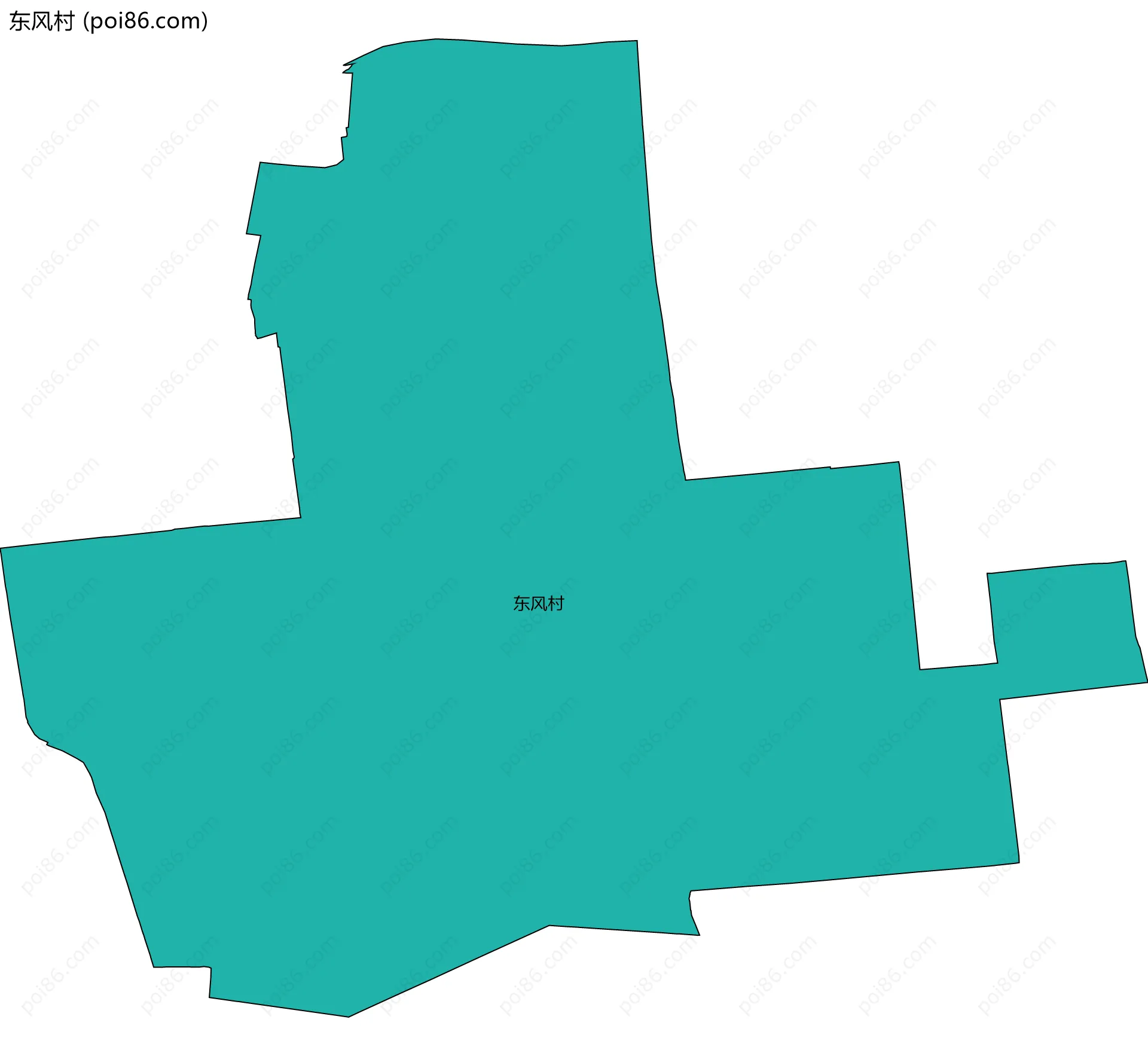 东风村边界地图