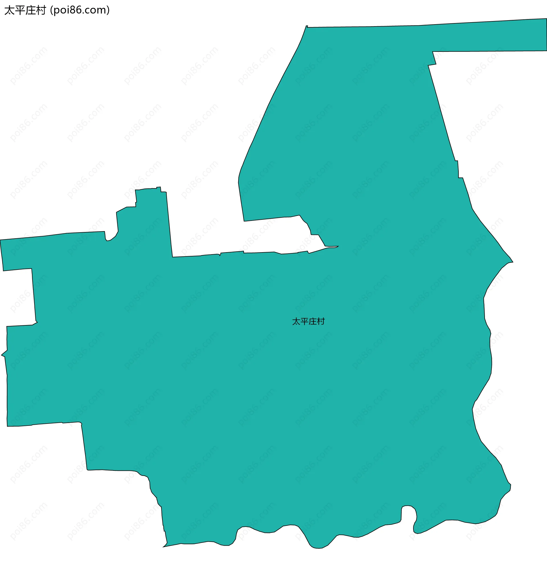 太平庄村边界地图