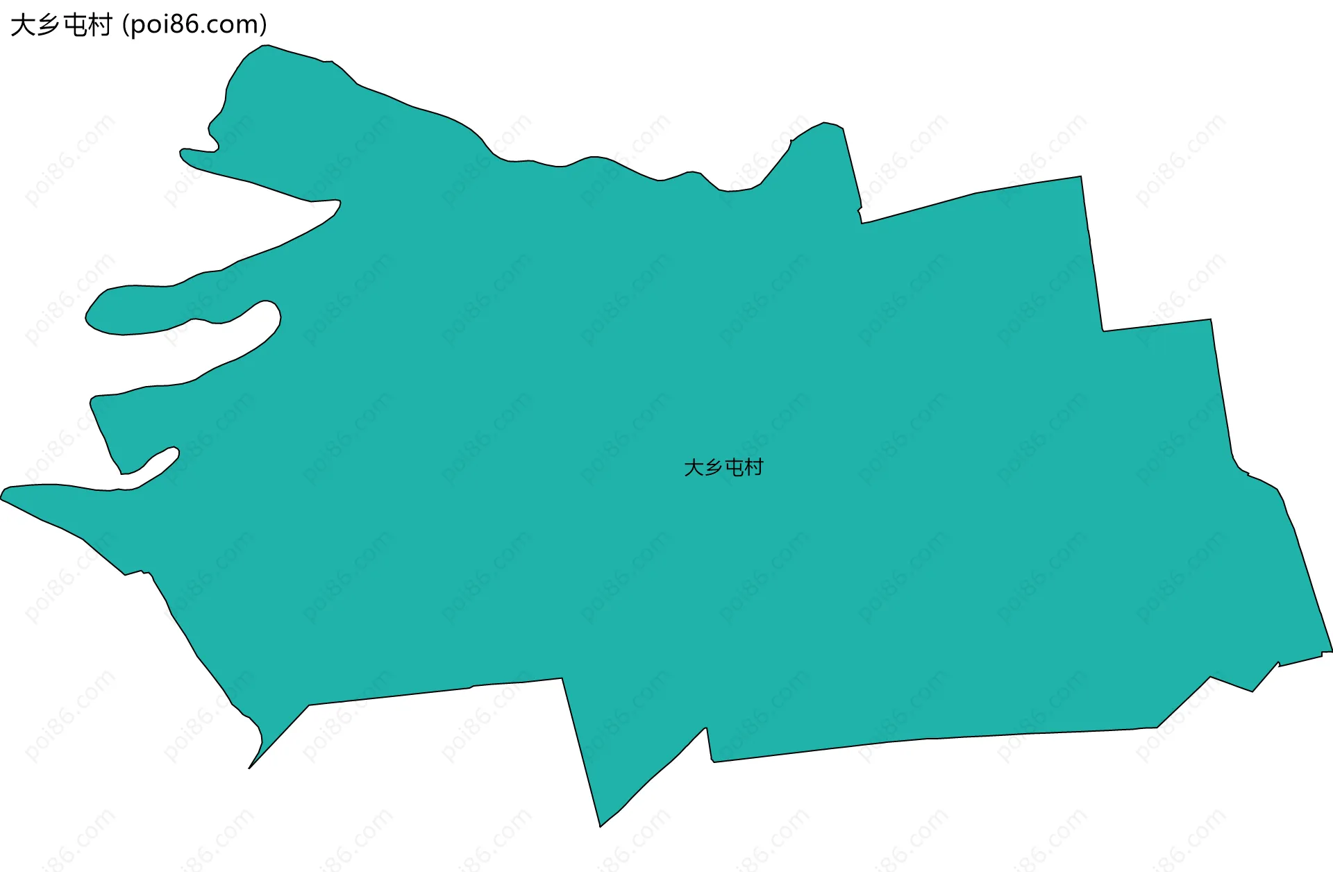 大乡屯村边界地图