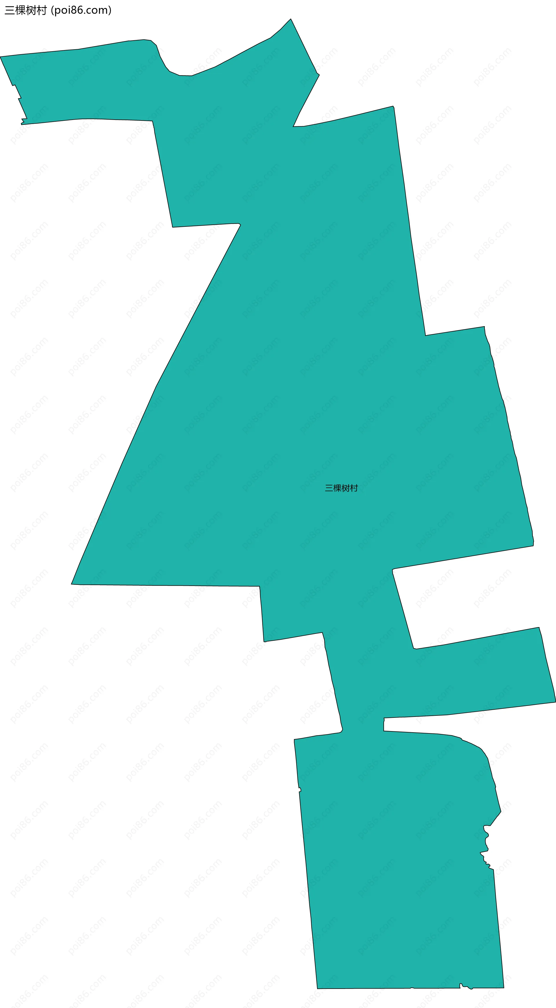 三棵树村边界地图