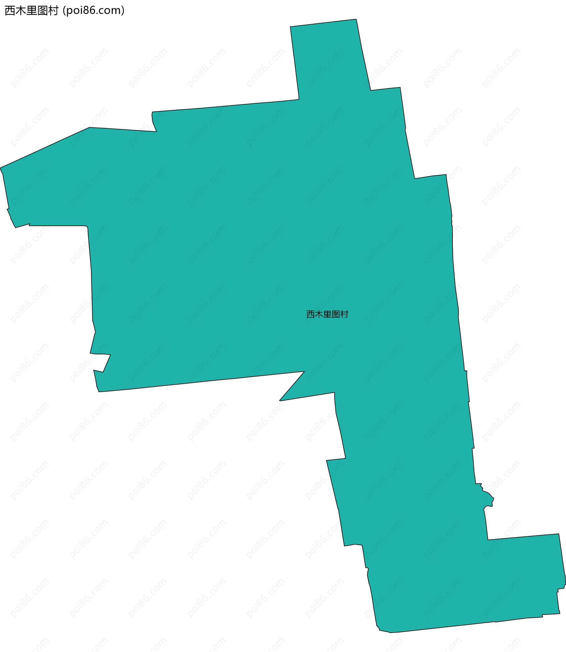西木里图村边界地图