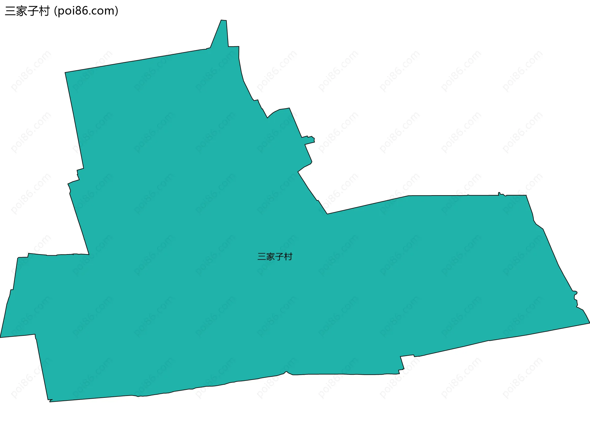三家子村边界地图