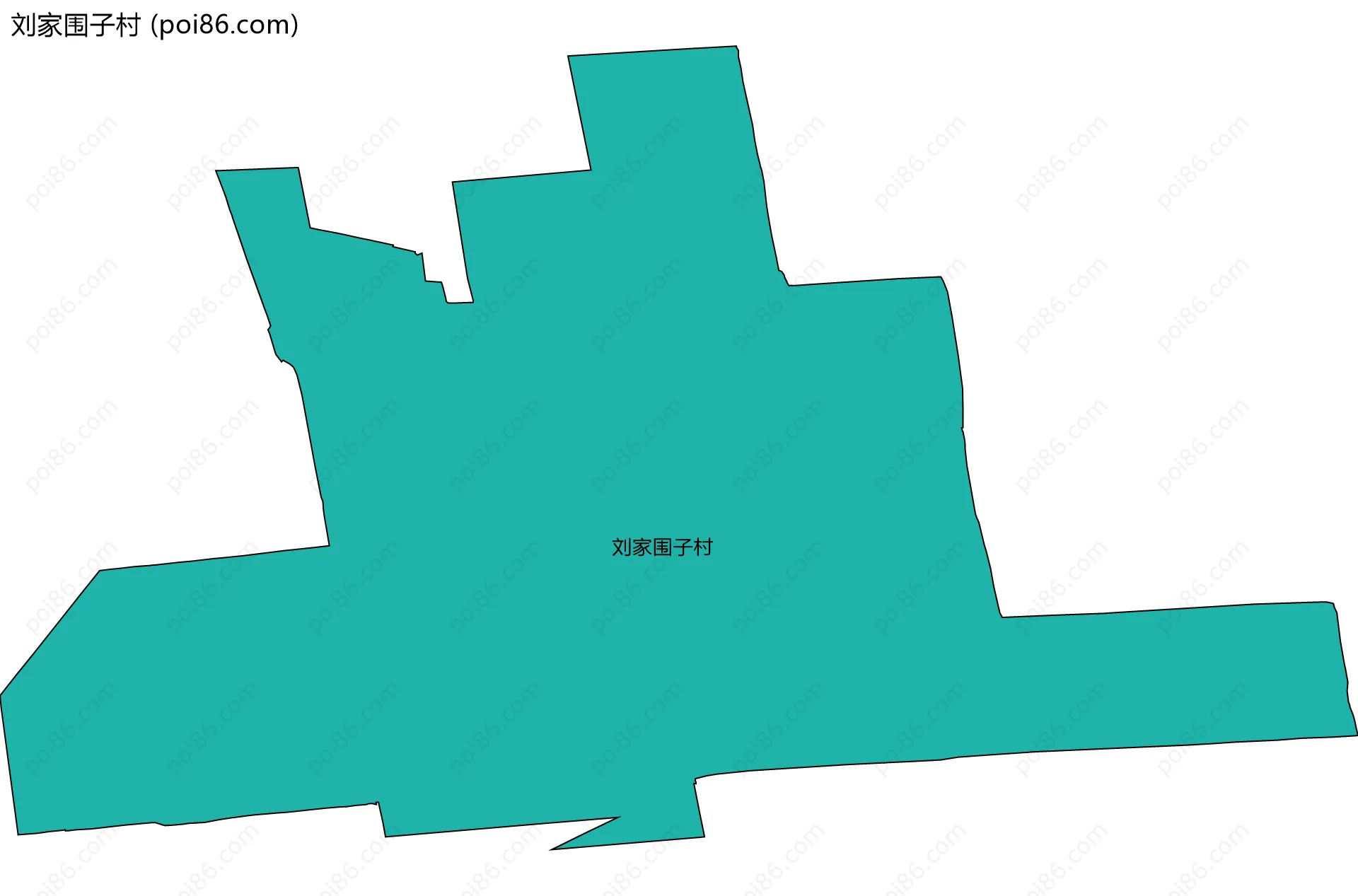 刘家围子村边界地图