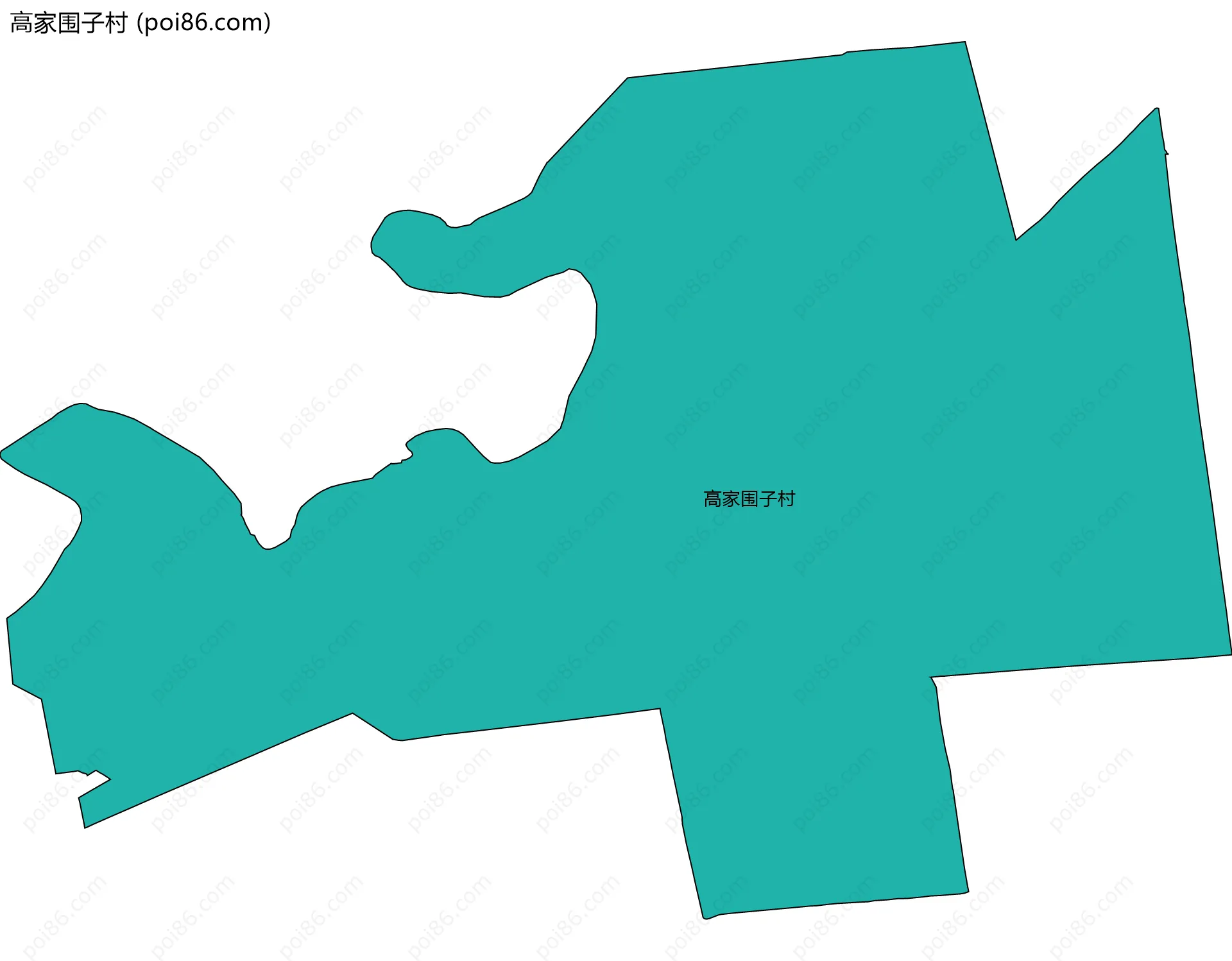 高家围子村边界地图