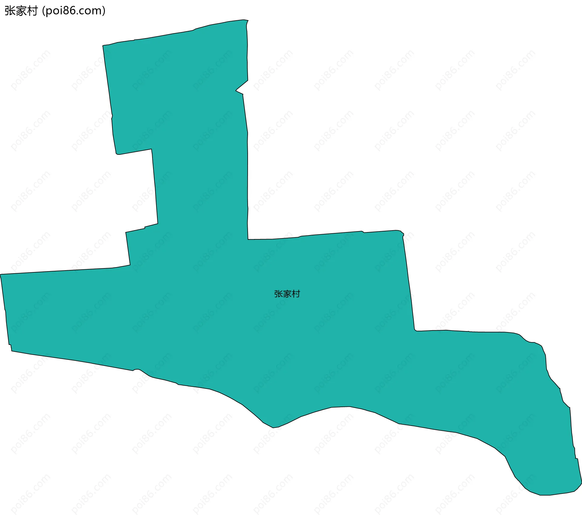 张家村边界地图