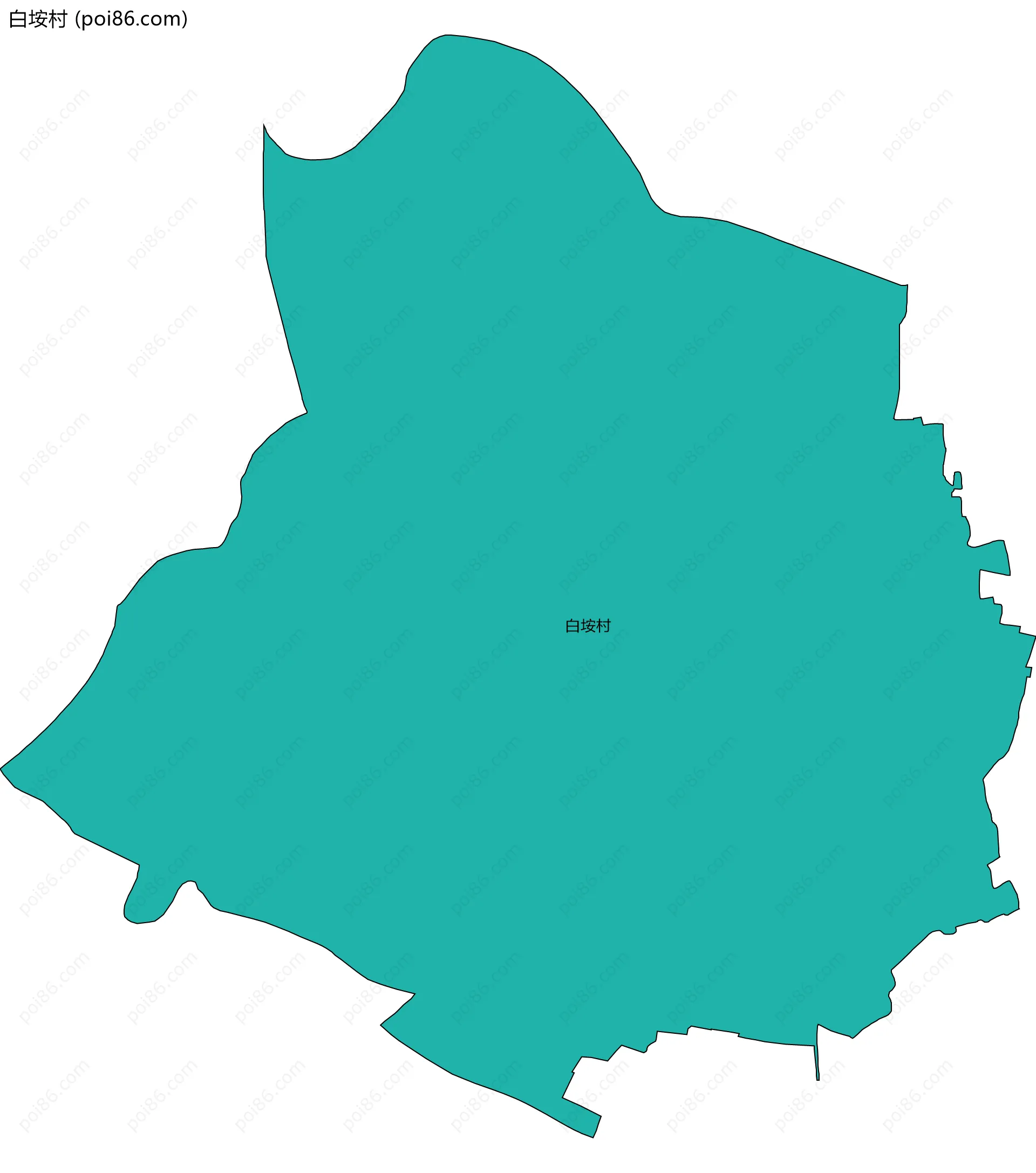 白垵村边界地图