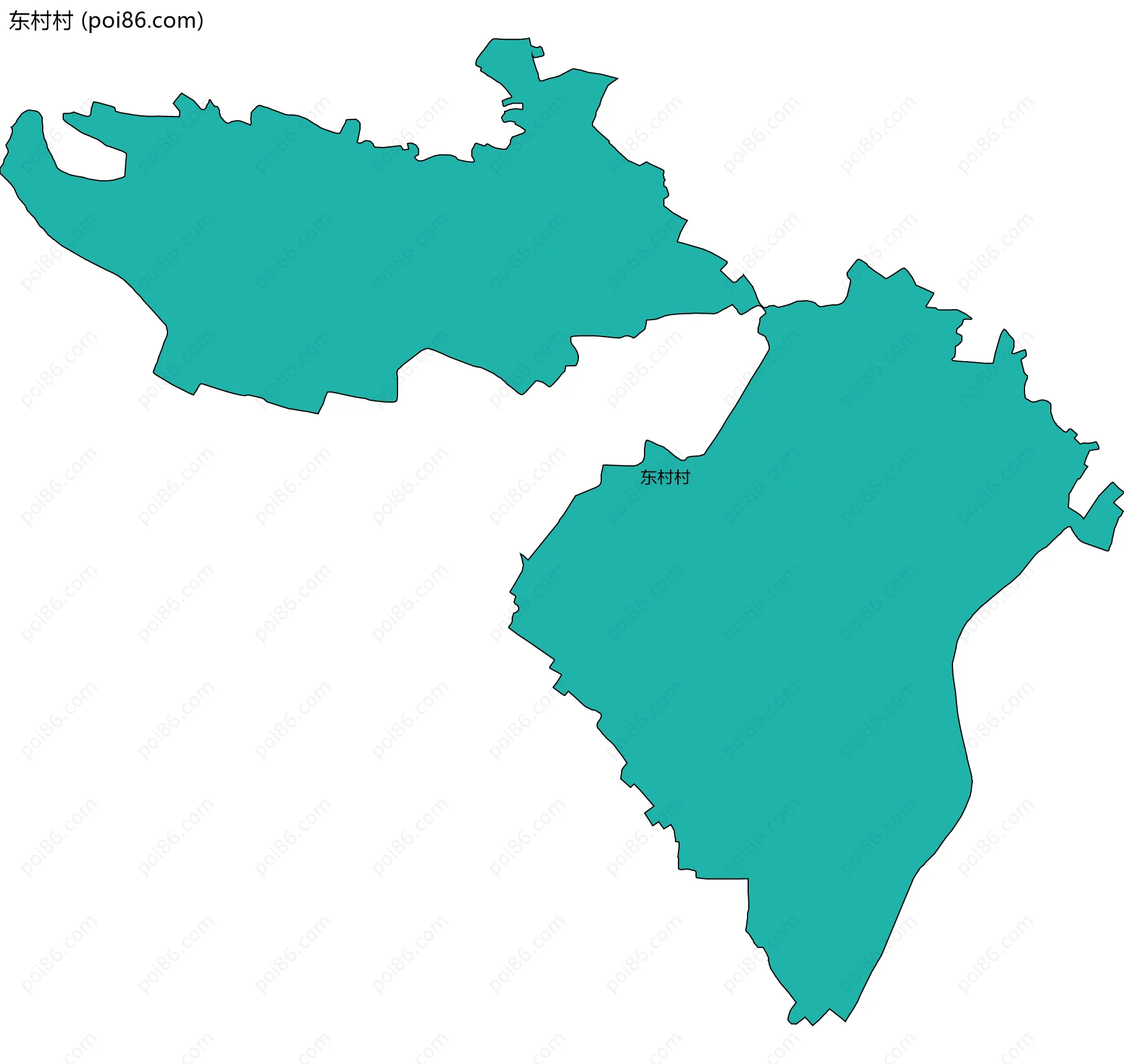 东村村边界地图