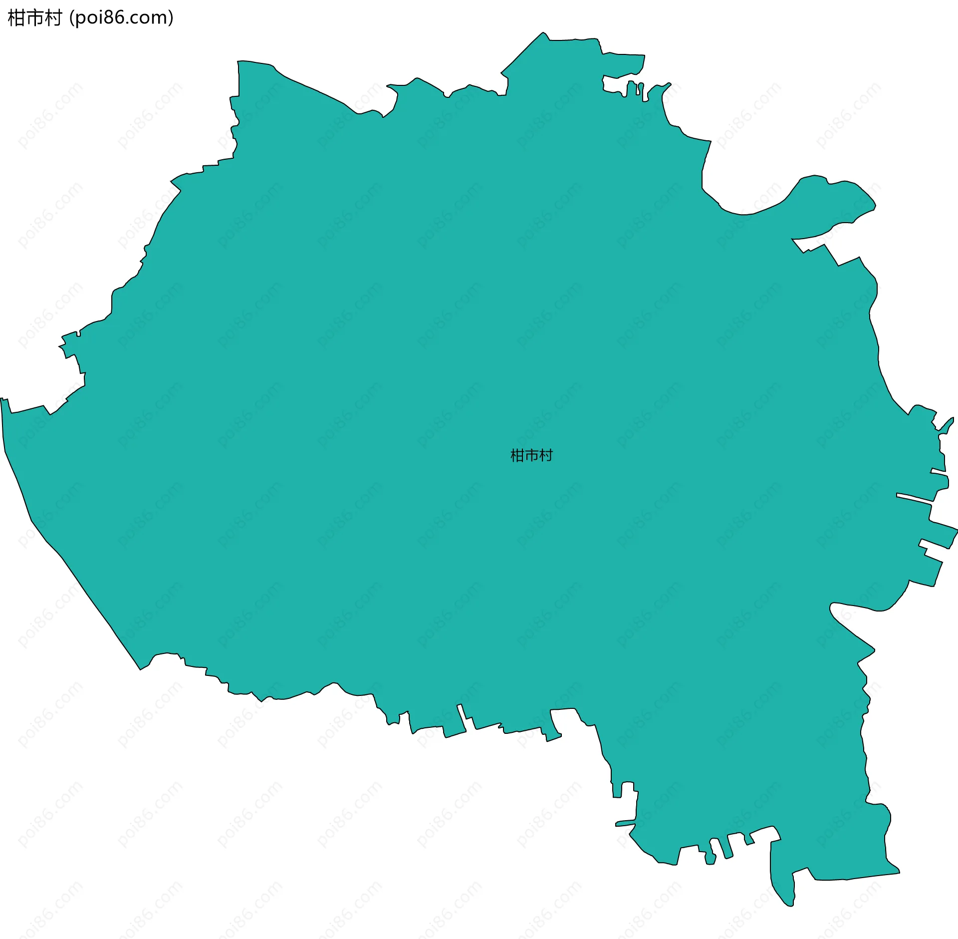 柑市村边界地图