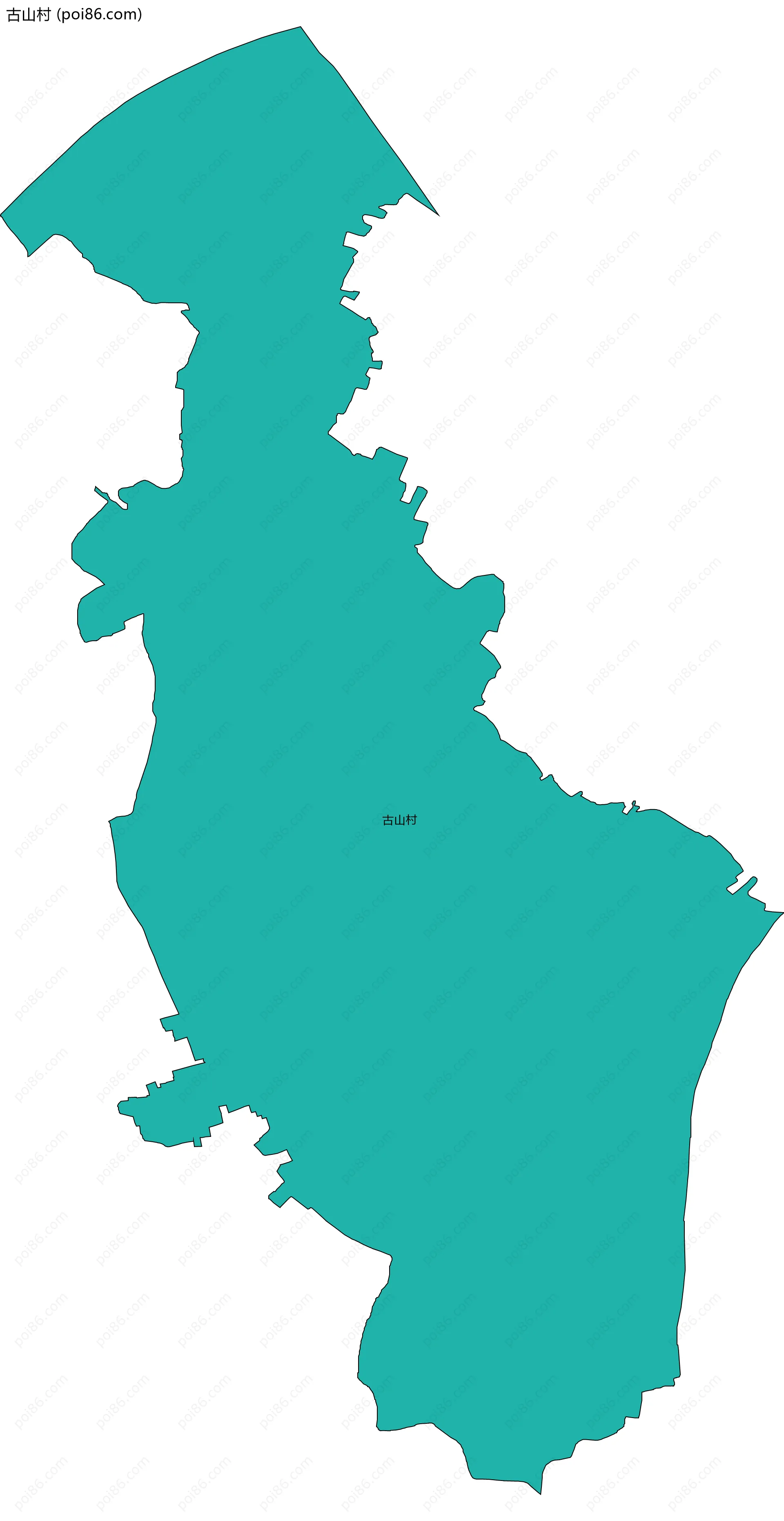 古山村边界地图