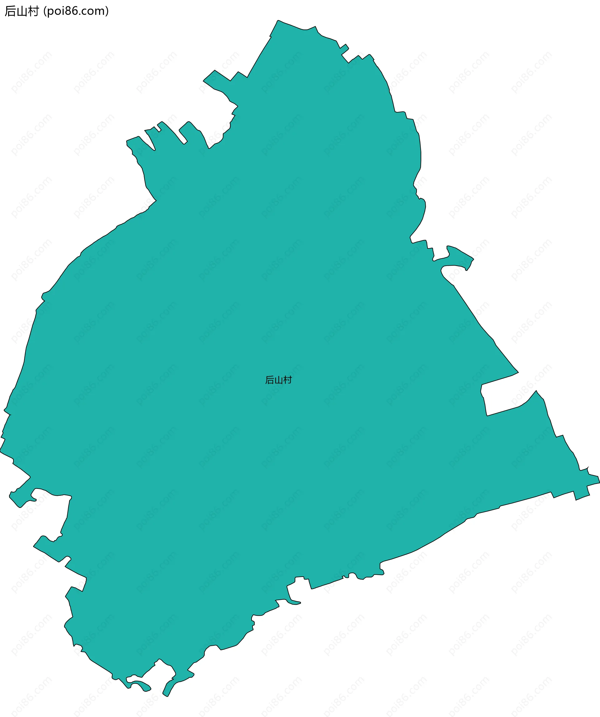 后山村边界地图