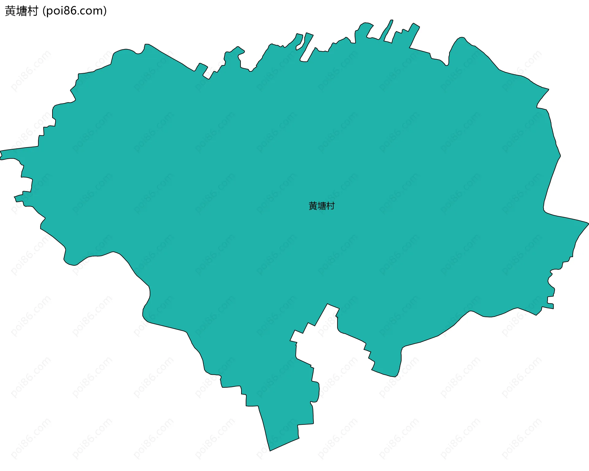 黄塘村边界地图
