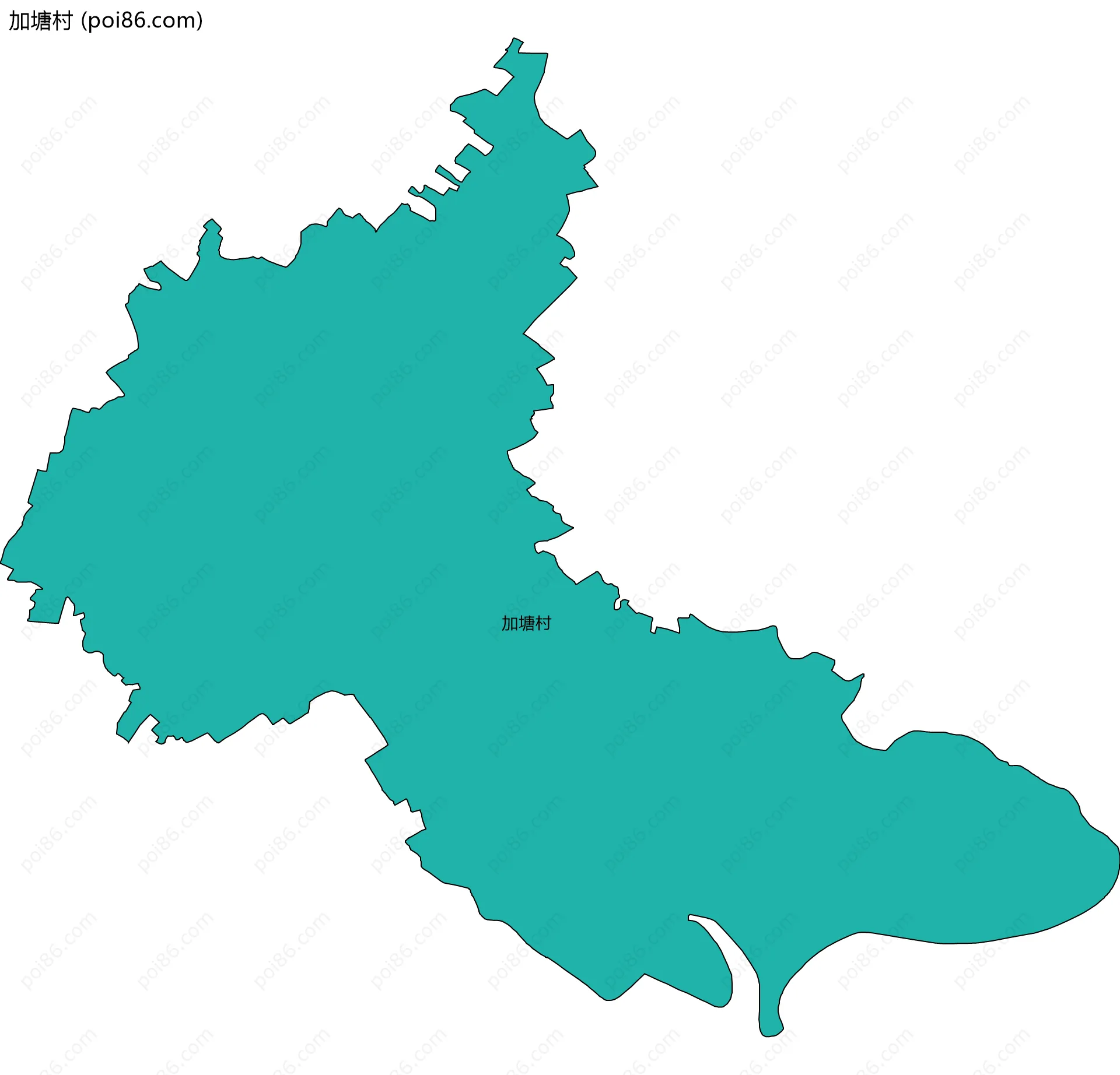 加塘村边界地图