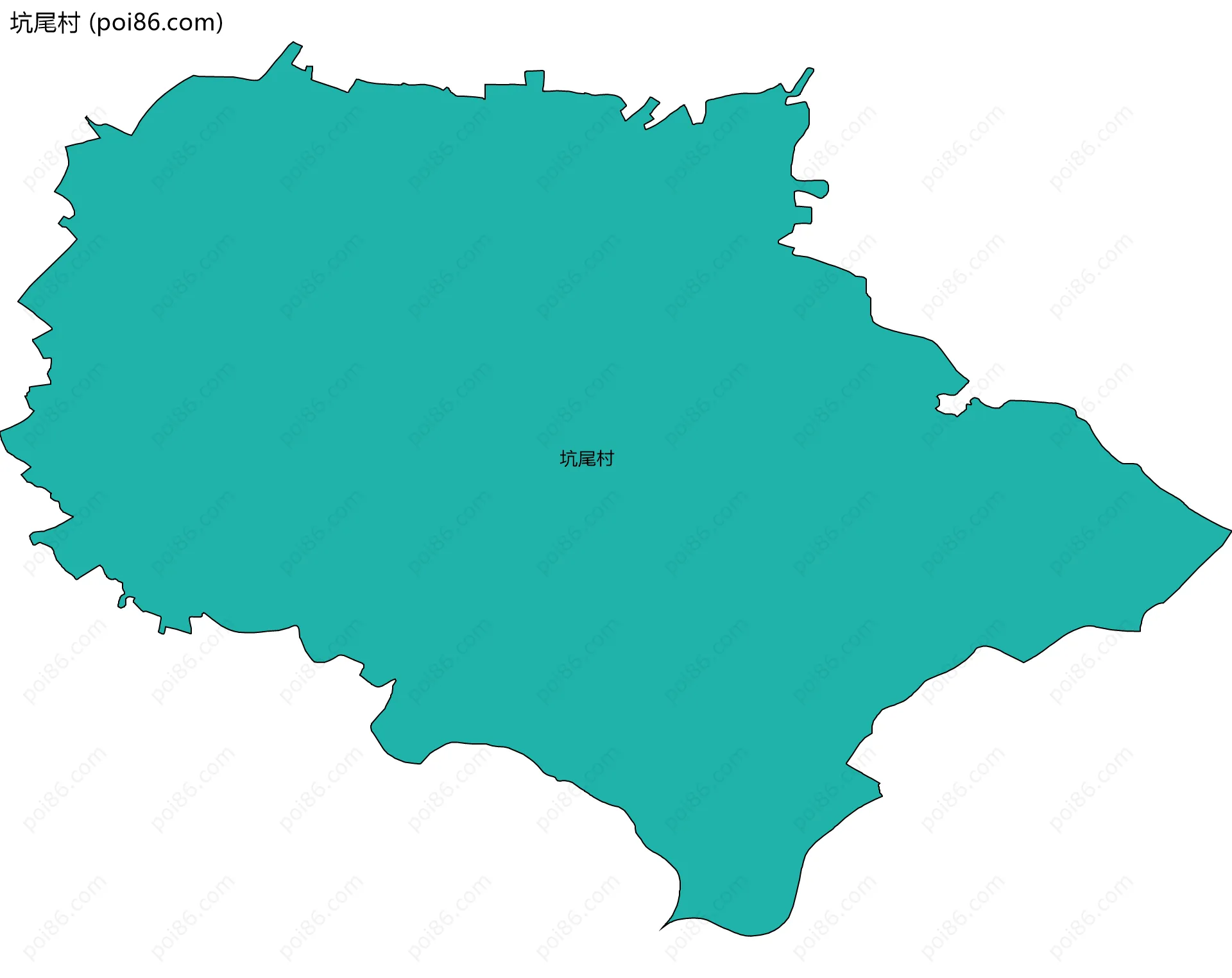 坑尾村边界地图